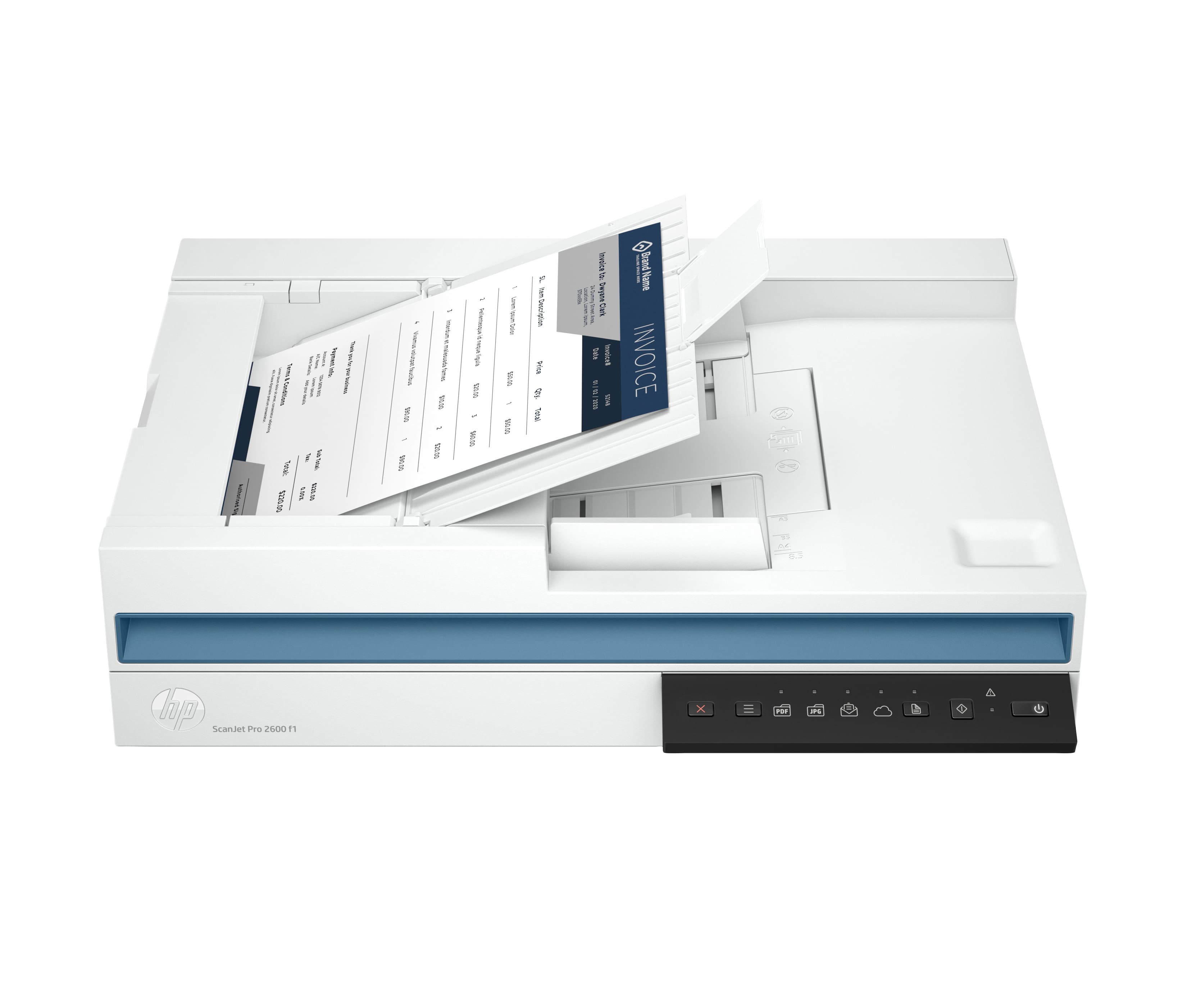 HP SCANJET PRO 2600 F1 - SCANNER DE DOCUMENTS - CMOS / CIS - RECTO-VERSO - A4/LEGAL - 1200 DPI X 1200 DPI - JUSQU'À 25 PPM (MONO) / JUSQU'À 25 PPM (COULEUR) - CHARGEUR AUTOMATIQUE DE DOCUMENTS (60 FEUILLES) - JUSQU'À 1500 PAGES PAR JOUR - USB 2.0