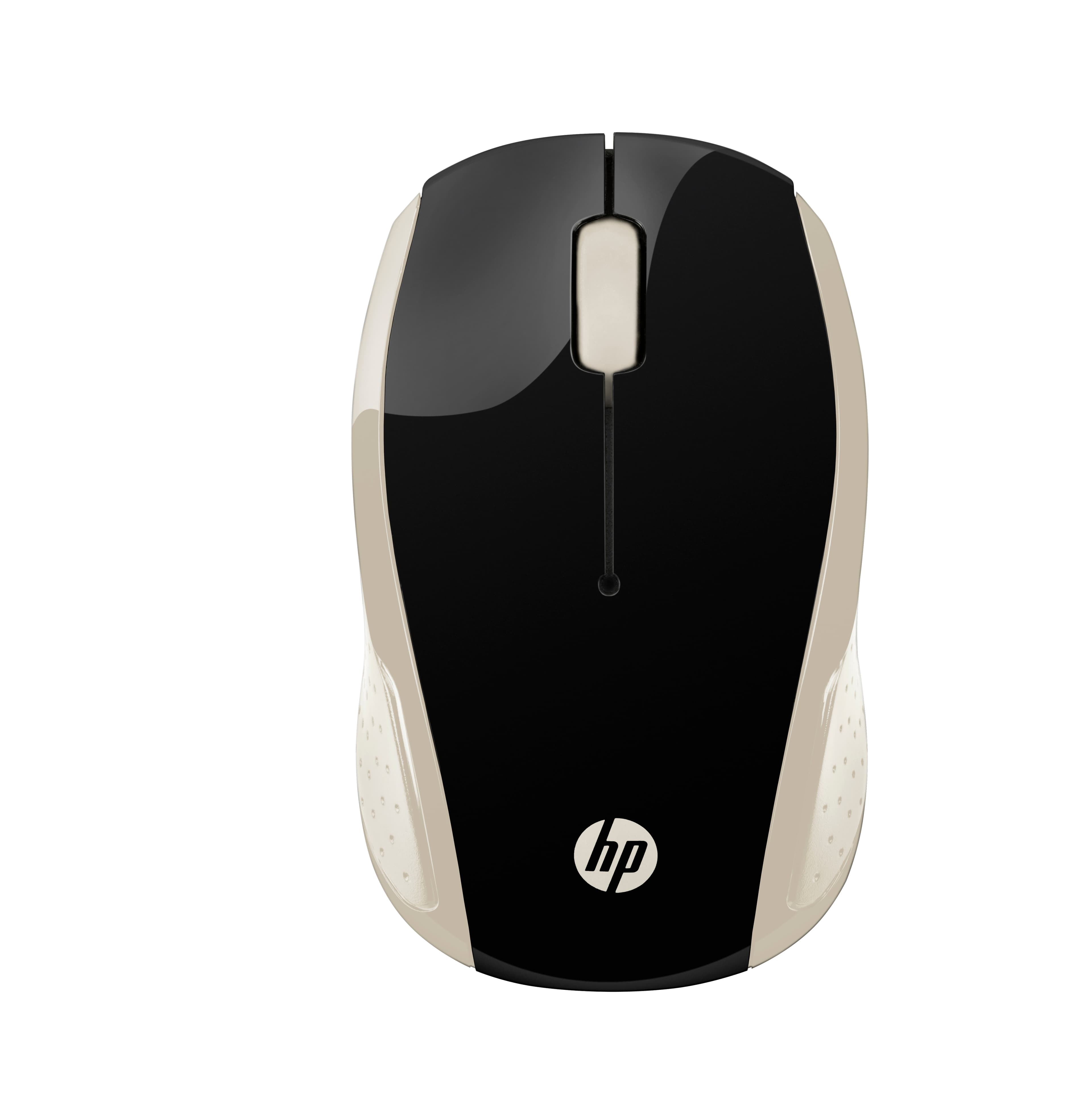 HP 200 - SOURIS - DROITIERS ET GAUCHERS - OPTIQUE - SANS FIL - 2.4 GHZ - RÉCEPTEUR SANS FIL USB - OR DE SOIE