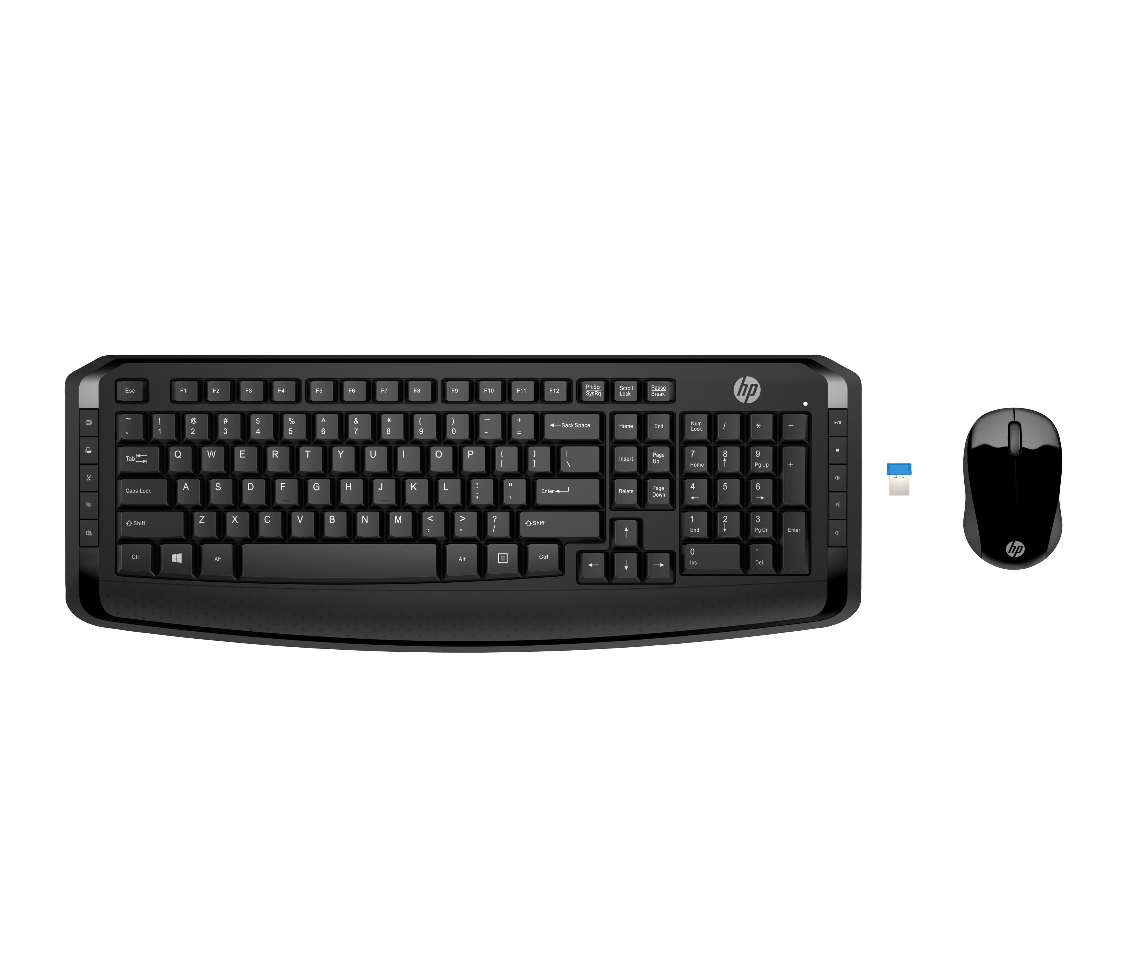 HP 300 - ENSEMBLE CLAVIER ET SOURIS - SANS FIL - NOIR