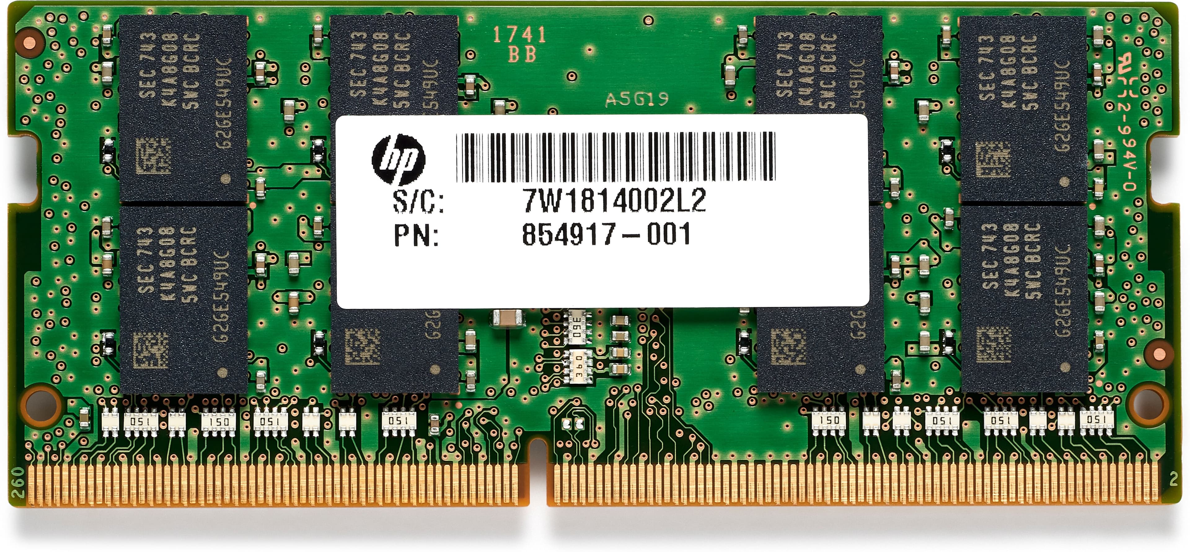 HP - DDR4 - MODULE - 16 GO - SO DIMM 260 BROCHES - 2666 MHZ / PC4-21300 - 1.2 V - MÉMOIRE SANS TAMPON - NON ECC - PROMO - POUR ELITE SLICE G2 (SO-DIMM), ELITEDESK 705 G4 (SO-DIMM), 705 G5 (SO-DIMM), 800 G4 (SO-DIMM), 800 G5 (SO-DIMM), ELITEONE 1000 G1, 10