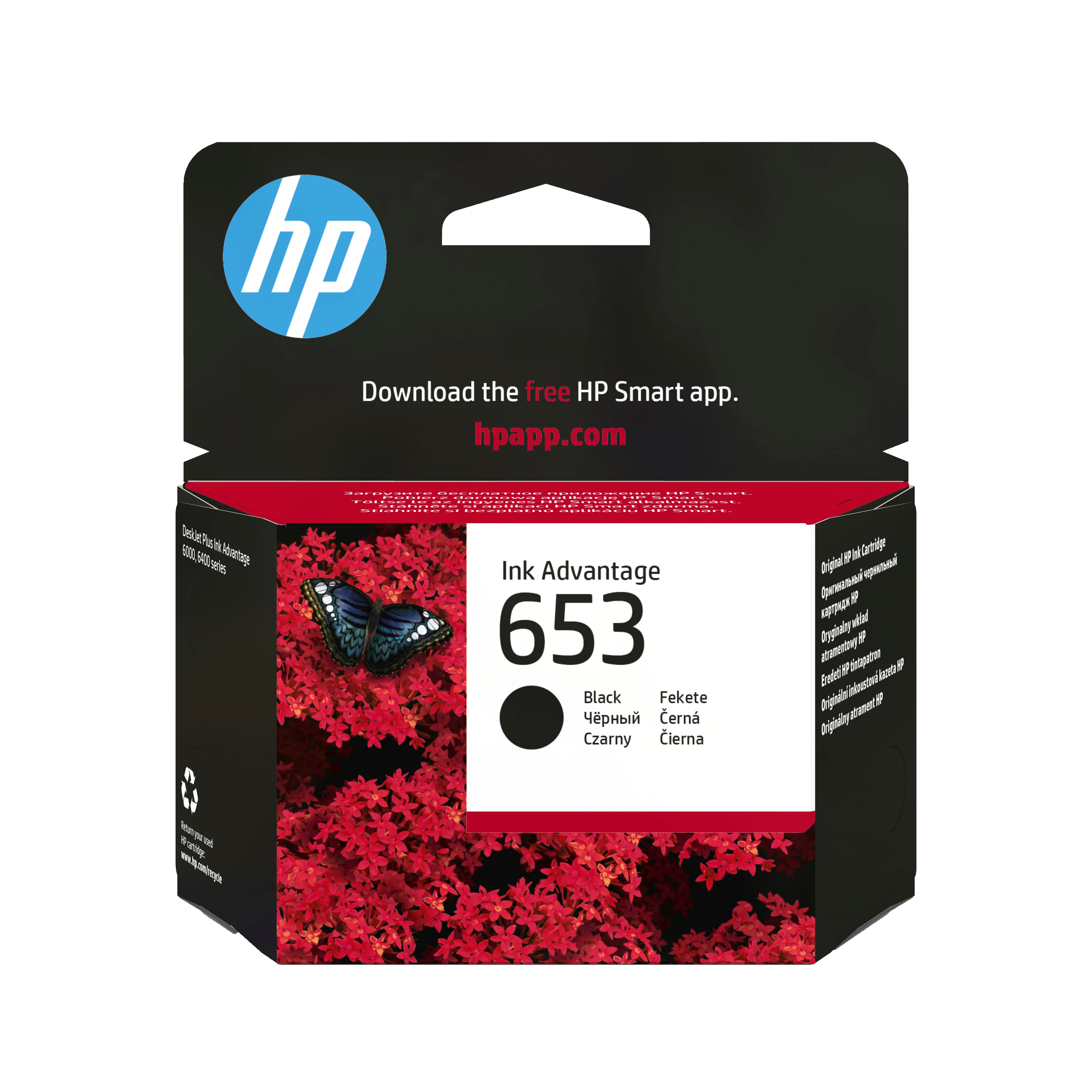HP 653 BLACK ORIGINAL INK ADVANTAGE CARTRIDGE