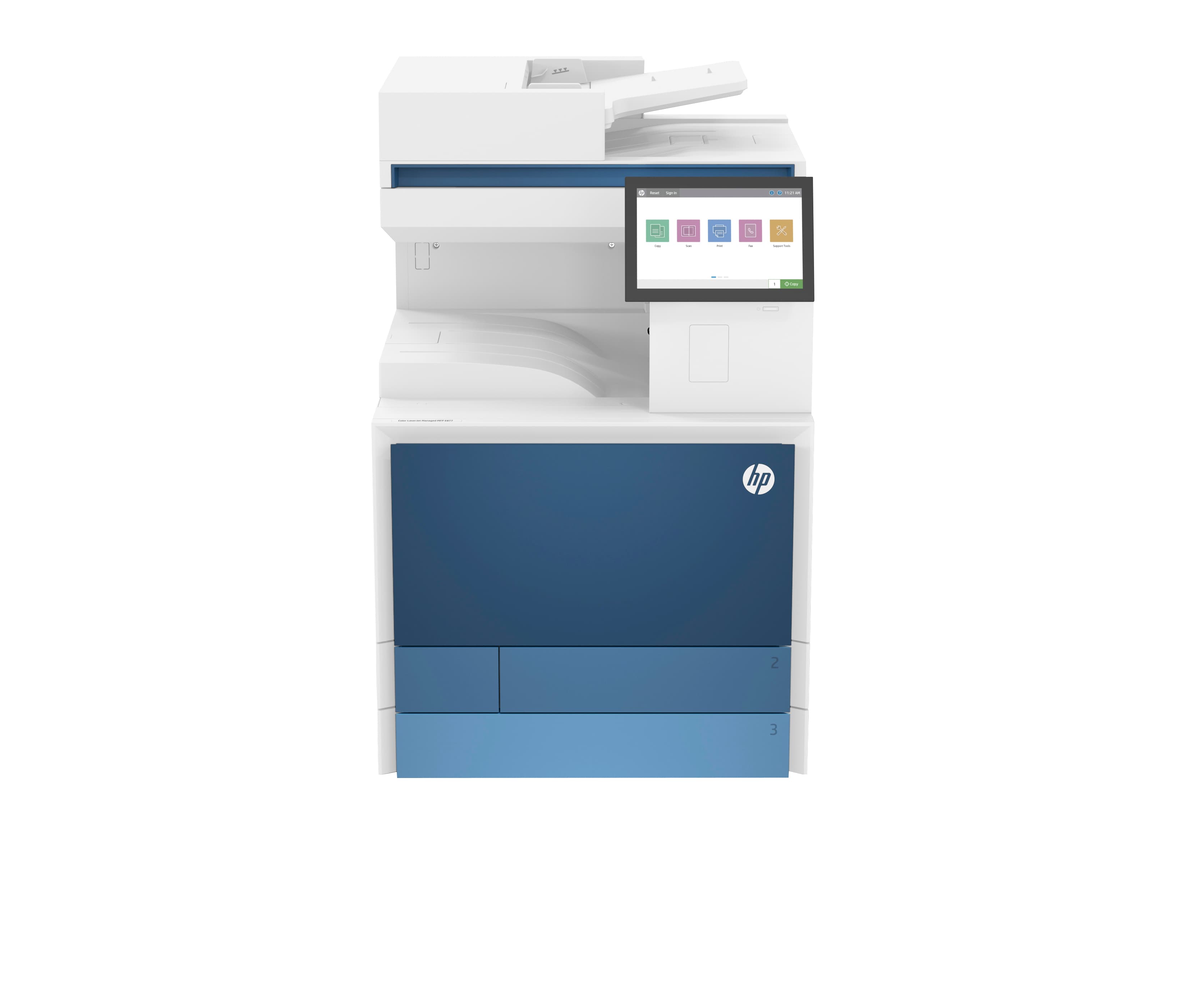 HP COLOR LASERJET MANAGED MFP E877DN - IMPRIMANTE MULTIFONCTIONS - COULEUR - LASER - A3/LEDGER (297 X 432 MM) (ORIGINAL) - A3/LEDGER (SUPPORT) - JUSQU'À 40 PPM (COPIE) - JUSQU'À 40 PPM (IMPRESSION) - 1340 FEUILLES - GIGABIT LAN, HÔTE USB 2.0, HÔTE USB 3.0