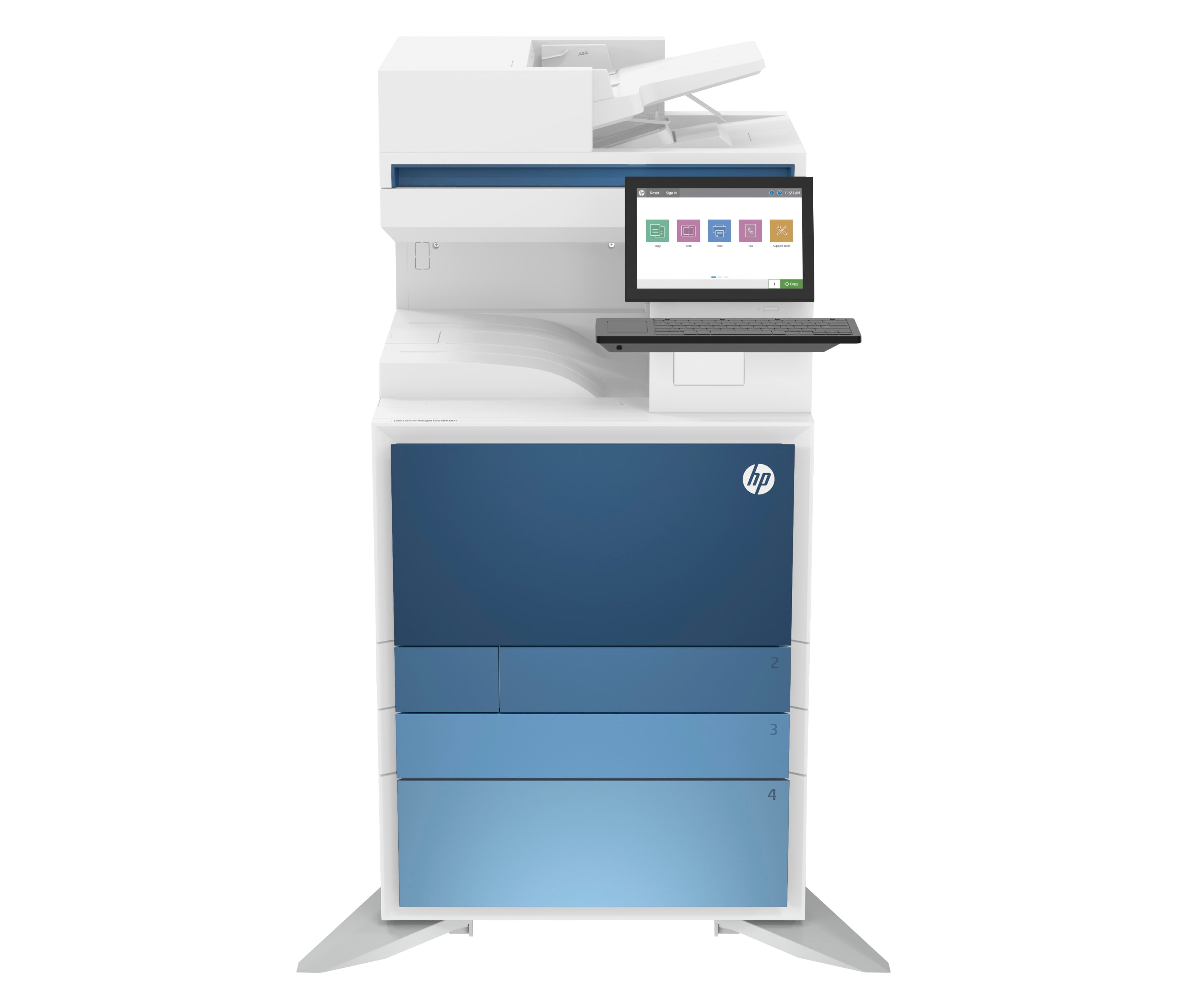 HP COLOR LASERJET MANAGED MFP E877Z - IMPRIMANTE MULTIFONCTIONS - COULEUR - LASER - A3/LEDGER (297 X 432 MM) (ORIGINAL) - A3/LEDGER (SUPPORT) - JUSQU'À 40 PPM (COPIE) - JUSQU'À 40 PPM (IMPRESSION) - 1140 FEUILLES - GIGABIT LAN, HÔTE USB 2.0, HÔTE USB 3.0,