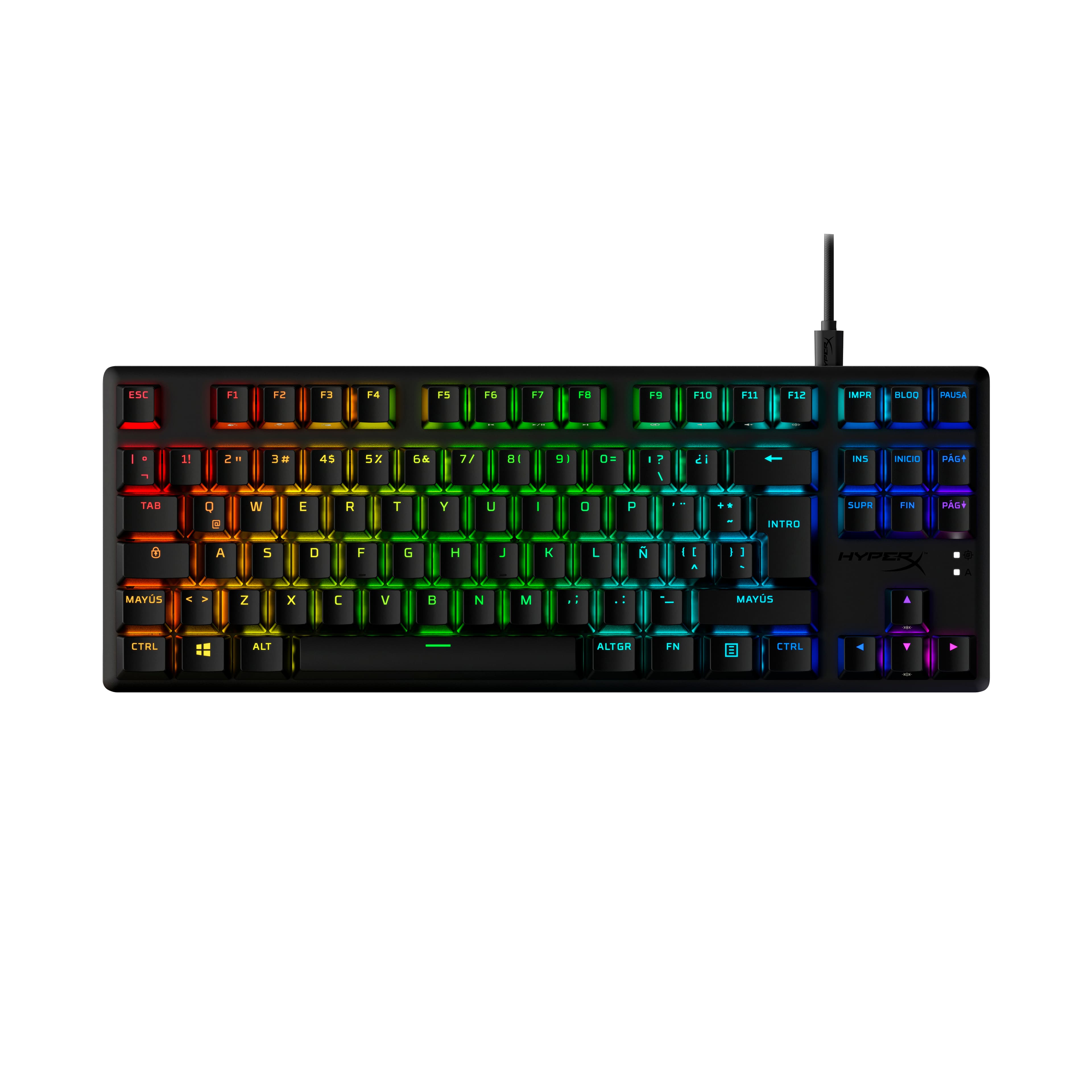 HYPERX ALLOY ORIGINS CORE - CLAVIER - RÉTROÉCLAIRÉ - USB - FRANÇAIS - COMMUTATEUR : HYPERX RED - NOIR