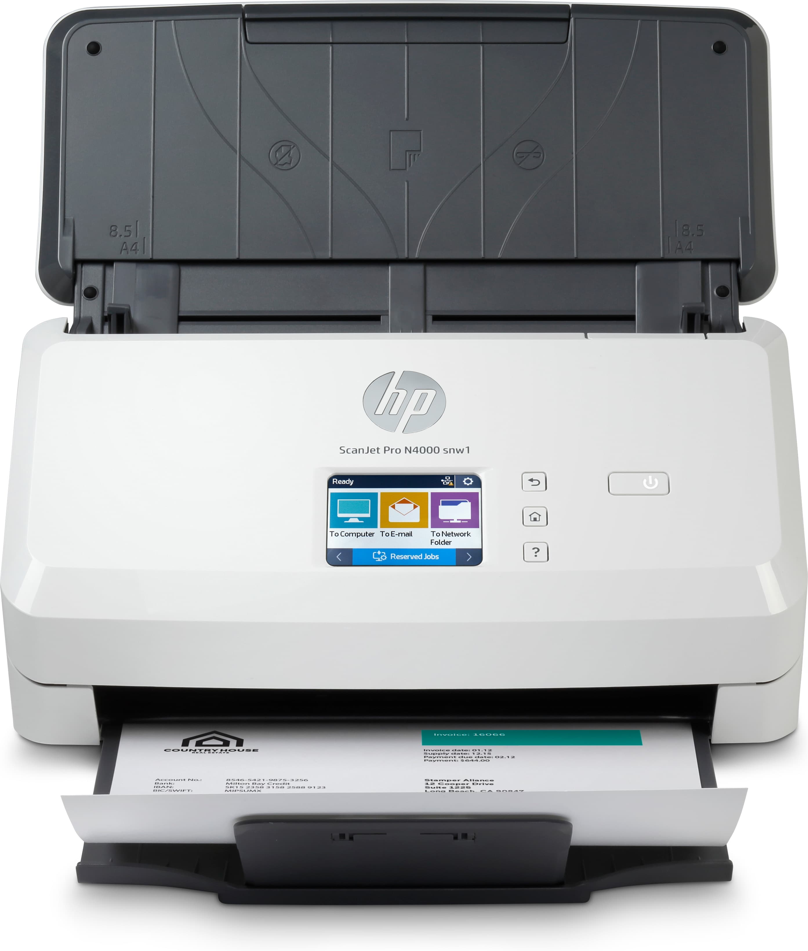 HP SCANJET PRO N4000 SNW1 SHEET-FEED - SCANNER DE DOCUMENTS - CMOS / CIS - RECTO-VERSO - 216 X 3100 MM - 600 DPI X 600 DPI - JUSQU'À 40 PPM (MONO) - CHARGEUR AUTOMATIQUE DE DOCUMENTS (50 FEUILLES) - JUSQU'À 4000 PAGES PAR JOUR - USB 3.0, LAN, WI-FI(N)