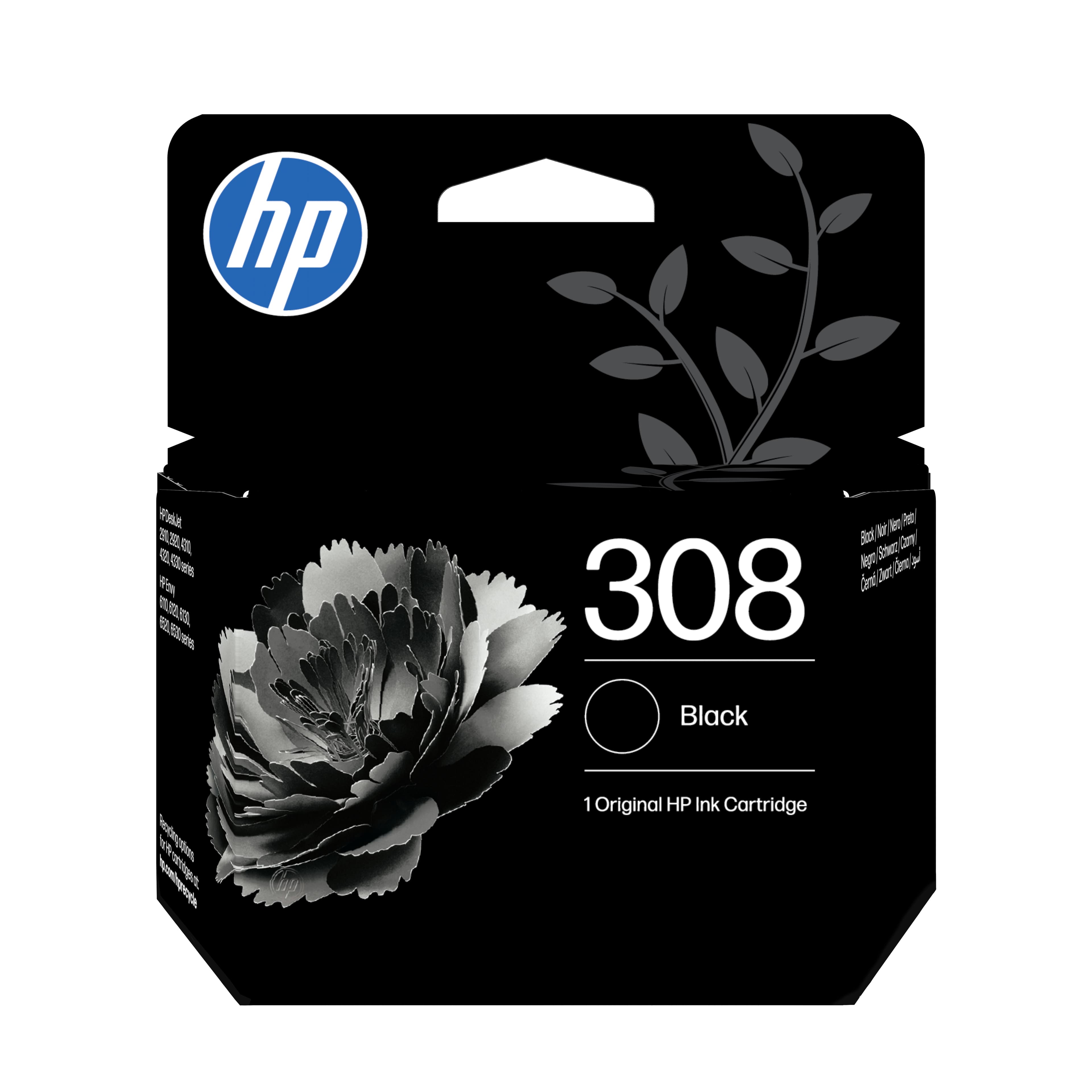HP 308 BLACK ORIGINAL INK CARTRIDGE