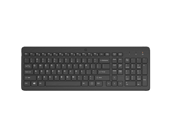 HP 225 - CLAVIER - DISPOSITION DES ZONES 2,5 - SANS FIL - 2.4 GHZ - FRANÇAIS - NOIR