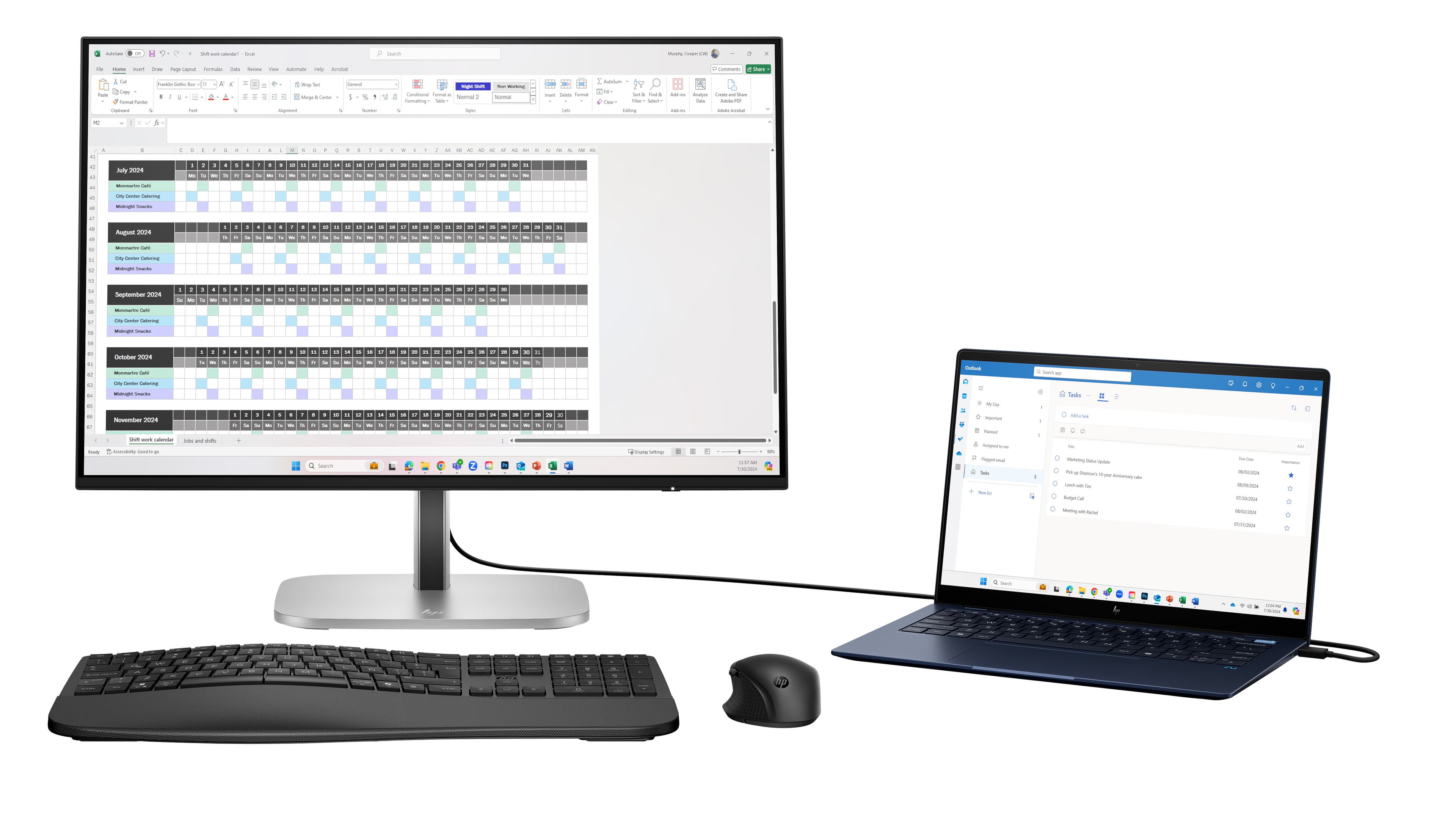 HP 524PN - SERIES 5 PRO - ÉCRAN LED - 24" - 1920 X 1200 WUXGA @ 100 HZ - IPS - 350 CD/M² - 1500:1 - 5 MS - HDMI, DISPLAYPORT - NOIR DE JAIS, ARGENT (SUPPORT)