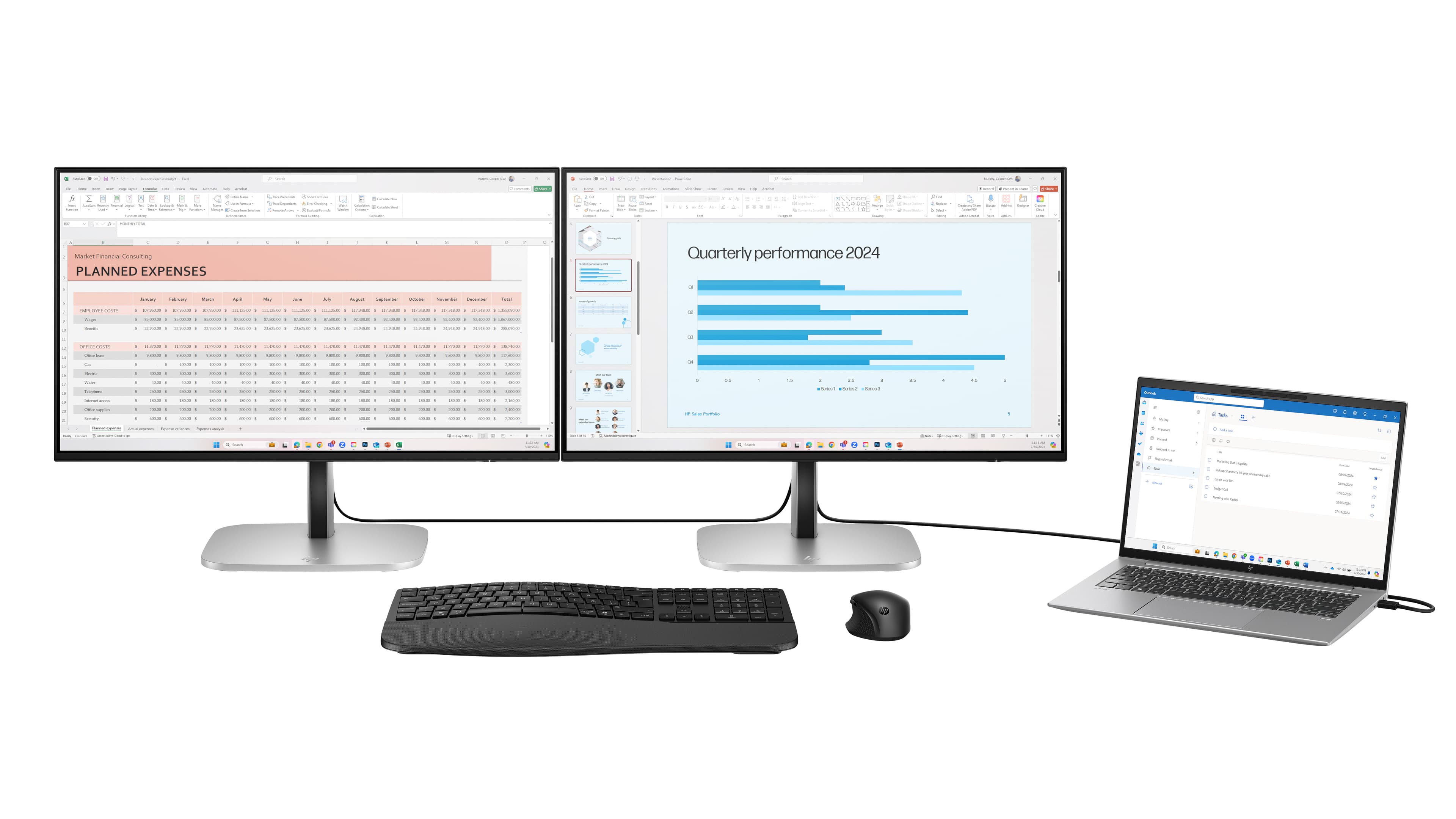 HP 524PU - SERIES 5 PRO - ÉCRAN LED - 24" (23.8" VISUALISABLE) - 1920 X 1080 FULL HD (1080P) @ 100 HZ - IPS - 350 CD/M² - 1500:1 - 5 MS - HDMI, DISPLAYPORT, USB-C - NOIR DE JAIS, ARGENT NATUREL ET NOIR JAIS (SUPPORT)