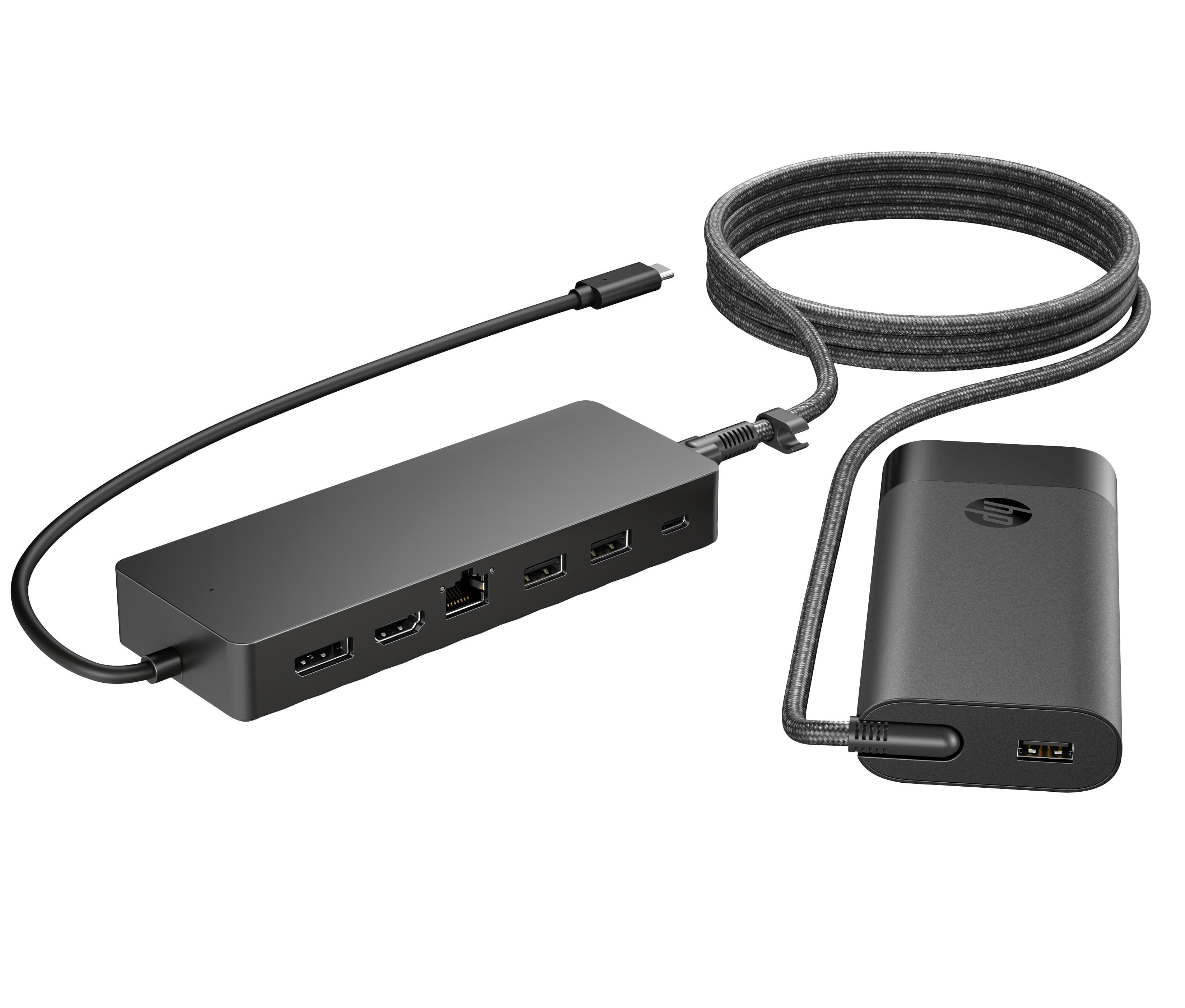 HP UNIVERSAL - STATION D'ACCUEIL - USB-C - HDMI, DP - 10MB LAN - AVEC CHARGEUR D'ORDINATEUR PORTABLE