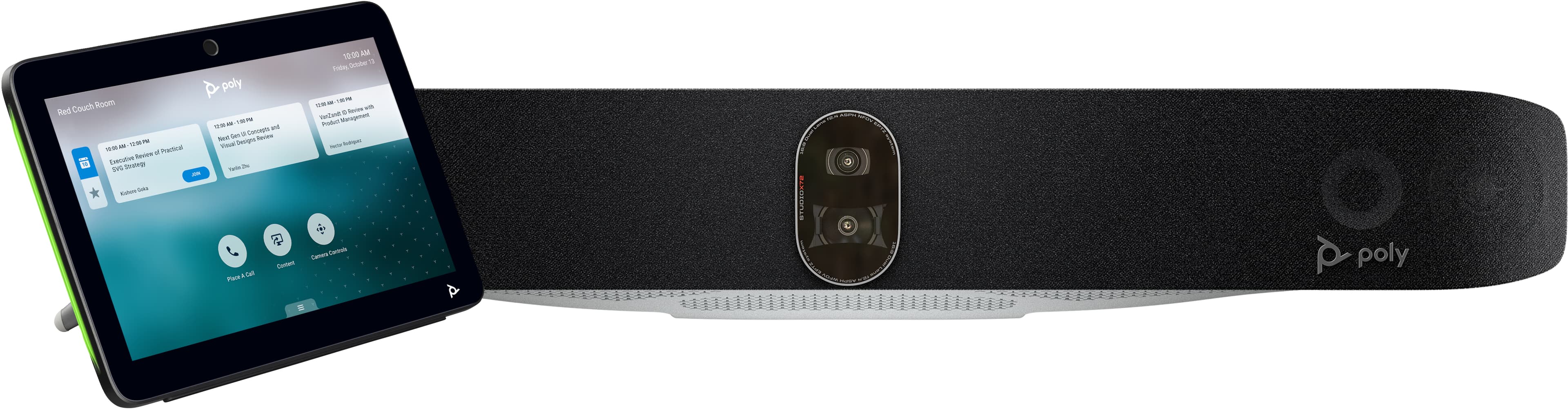 HP POLY STUDIO X72 - SANS CORDON D'ALIMENTATION - KIT DE VIDÉO-CONFÉRENCE (BARRE VIDÉO, CONTRÔLEUR TACTILE POLY TC10) - CERTIFIÉ ZOOM, CERTIFIÉ POUR MICROSOFT TEAMS - NOIR - CONFORMITÉ TAA - POWER ADAPTER INCLUDED