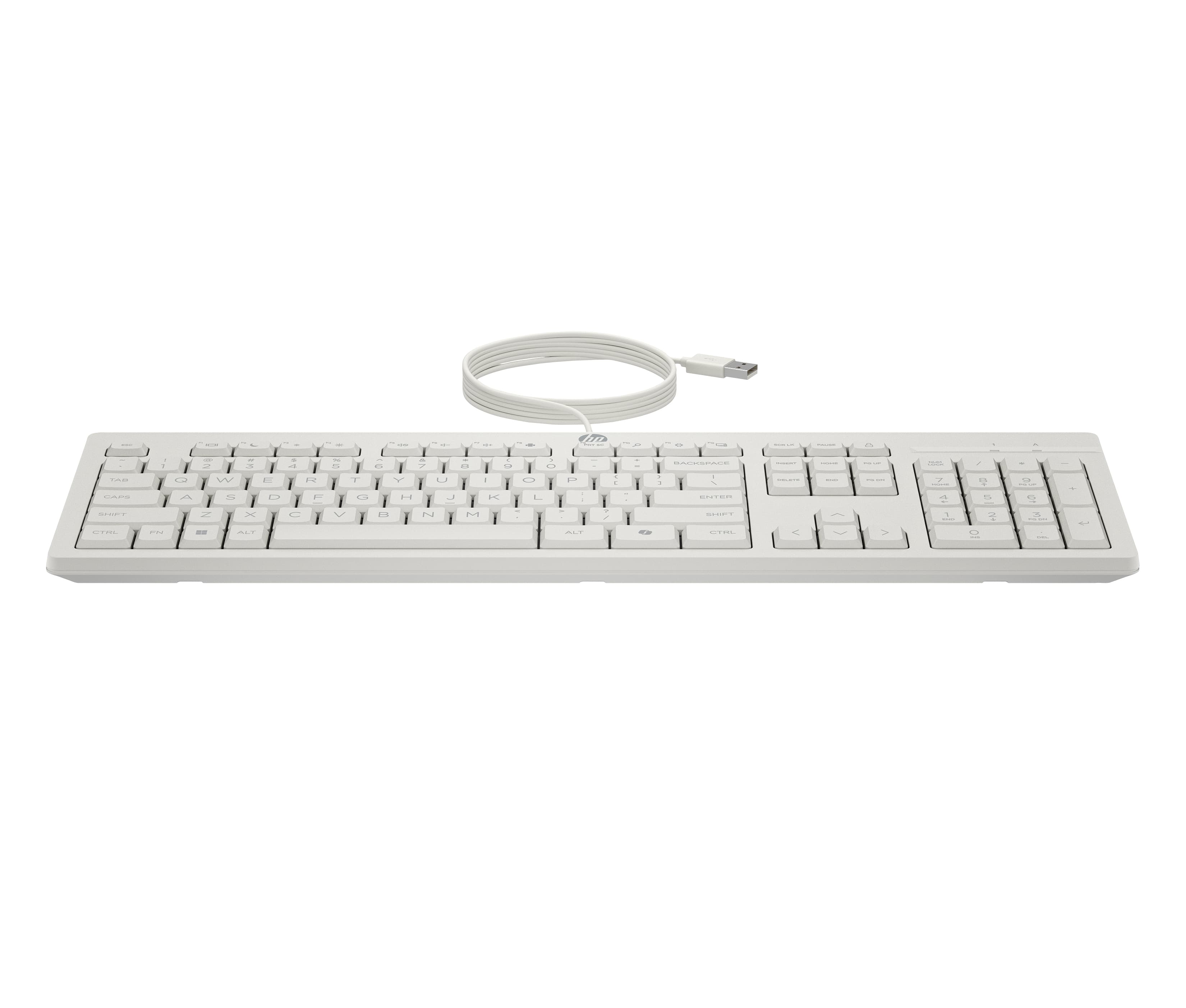 HP 225 - ENSEMBLE CLAVIER ET SOURIS - AMBIDEXTRE, DISPOSITION EN 3 ZONES, COURSE DE TOUCHE STANDARD - FULL SIZE - USB - BLANC