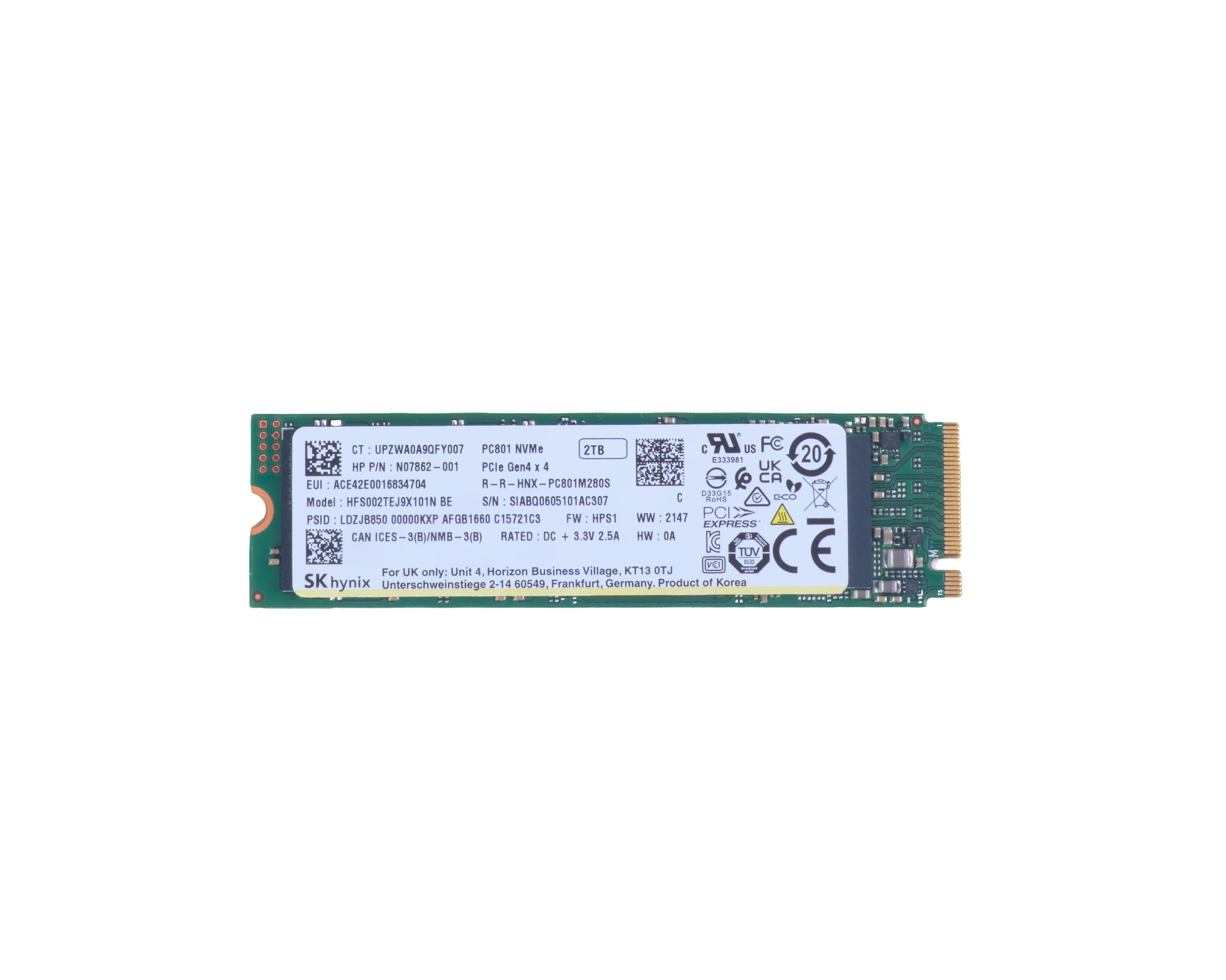 HP - SSD - 2 TO - INTERNE - M.2 2280 - PCIE 4.0 X4 (NVME)