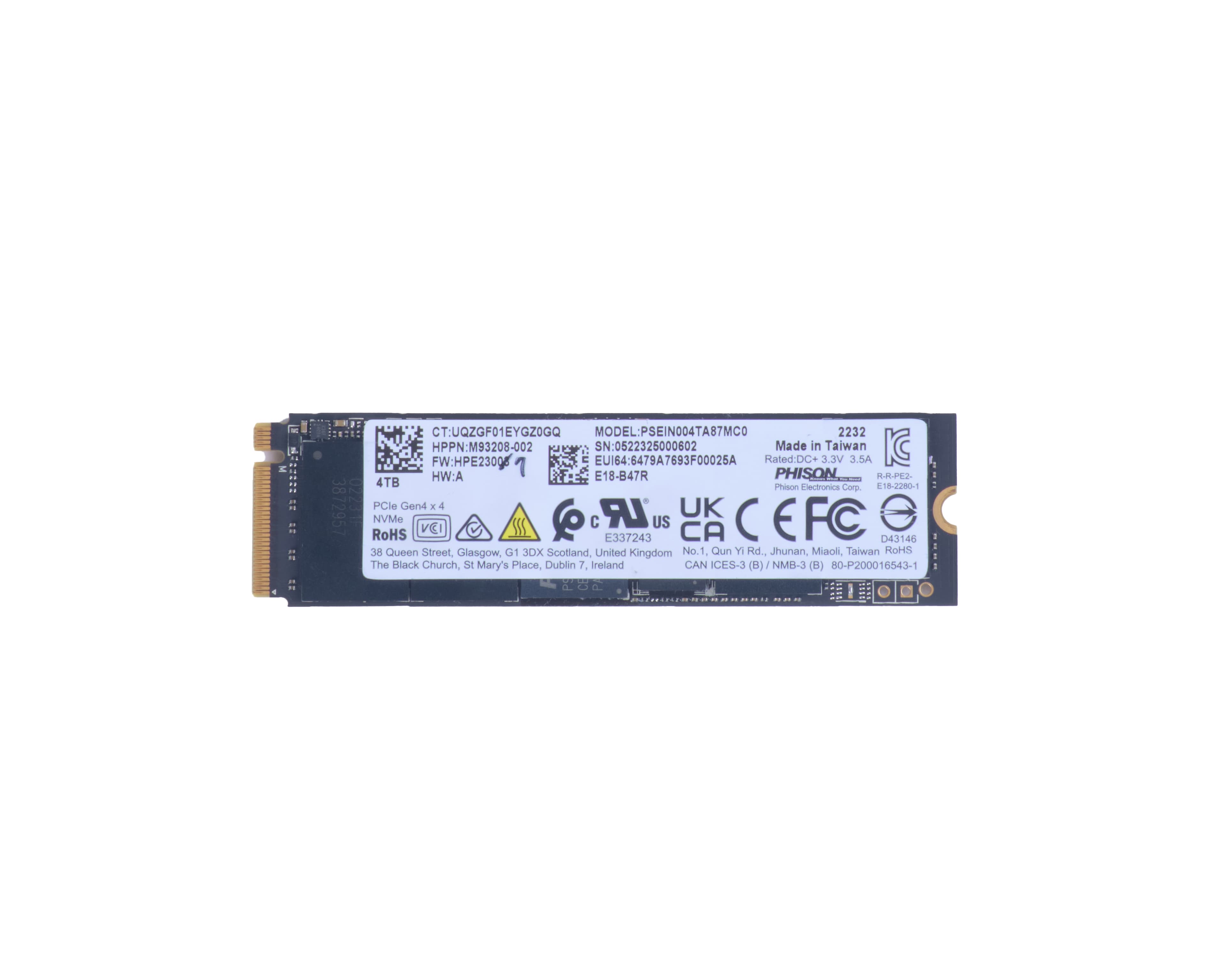 HP - SSD - 4 TO - INTERNE - M.2 2280 - PCIE 4.0 X4