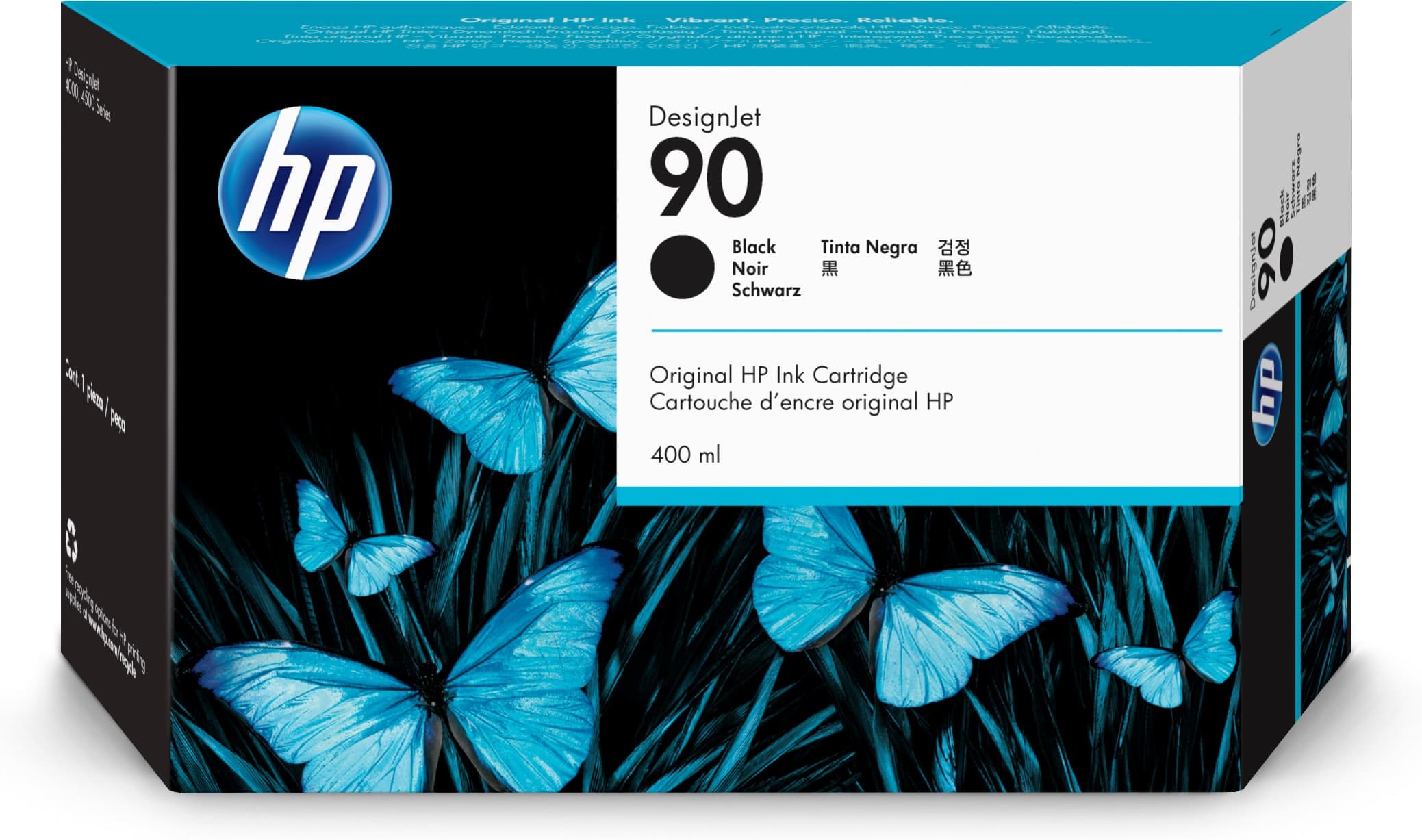 HP 90 ORIGINAL INK CARTRIDGE C5058A BLACK STANDARD CAPACITY 400ML 1-PACK