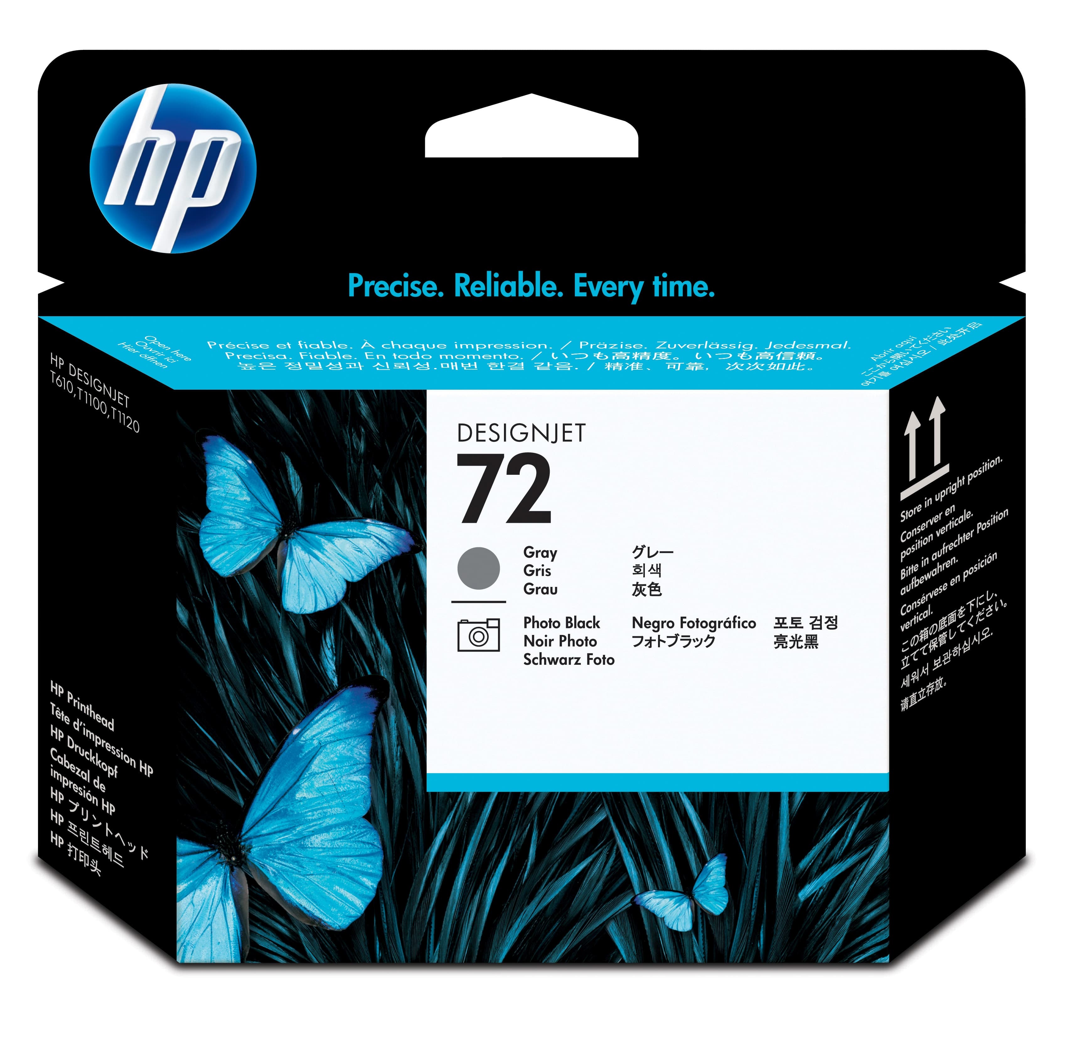 HP 72 - GRIS, PHOTO NOIRE - TÊTE D'IMPRESSION - POUR DESIGNJET T1100, T1100PS, T1200, T1200PS, T1300, T610, T620, T770, T790