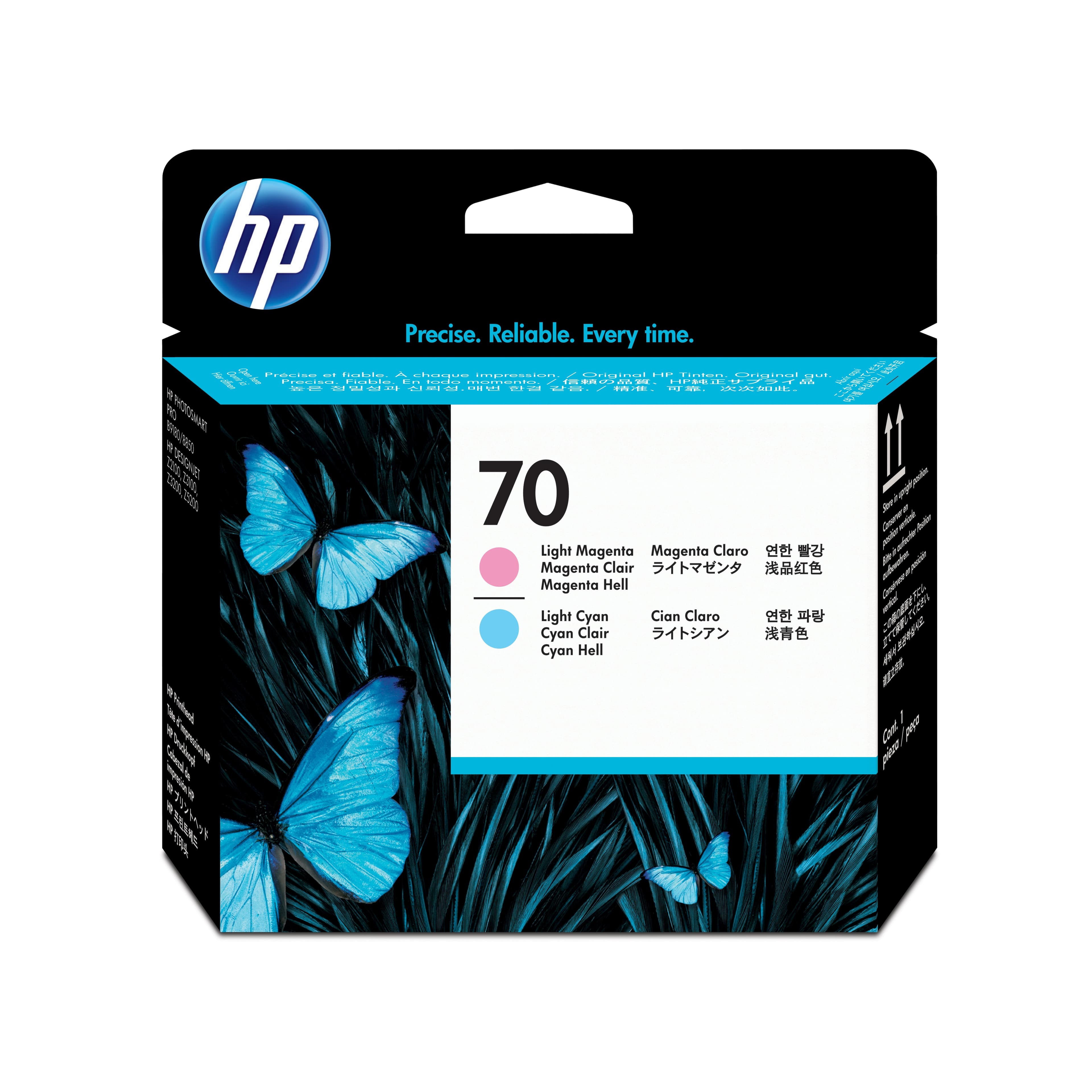 HP 70 - MAGENTA CLAIR, CYAN CLAIR - TÊTE D'IMPRESSION - POUR DESIGNJET HD PRO MFP, T120, Z2100, Z3100, Z3100PS, Z3200, Z3200PS, Z5200, Z5400