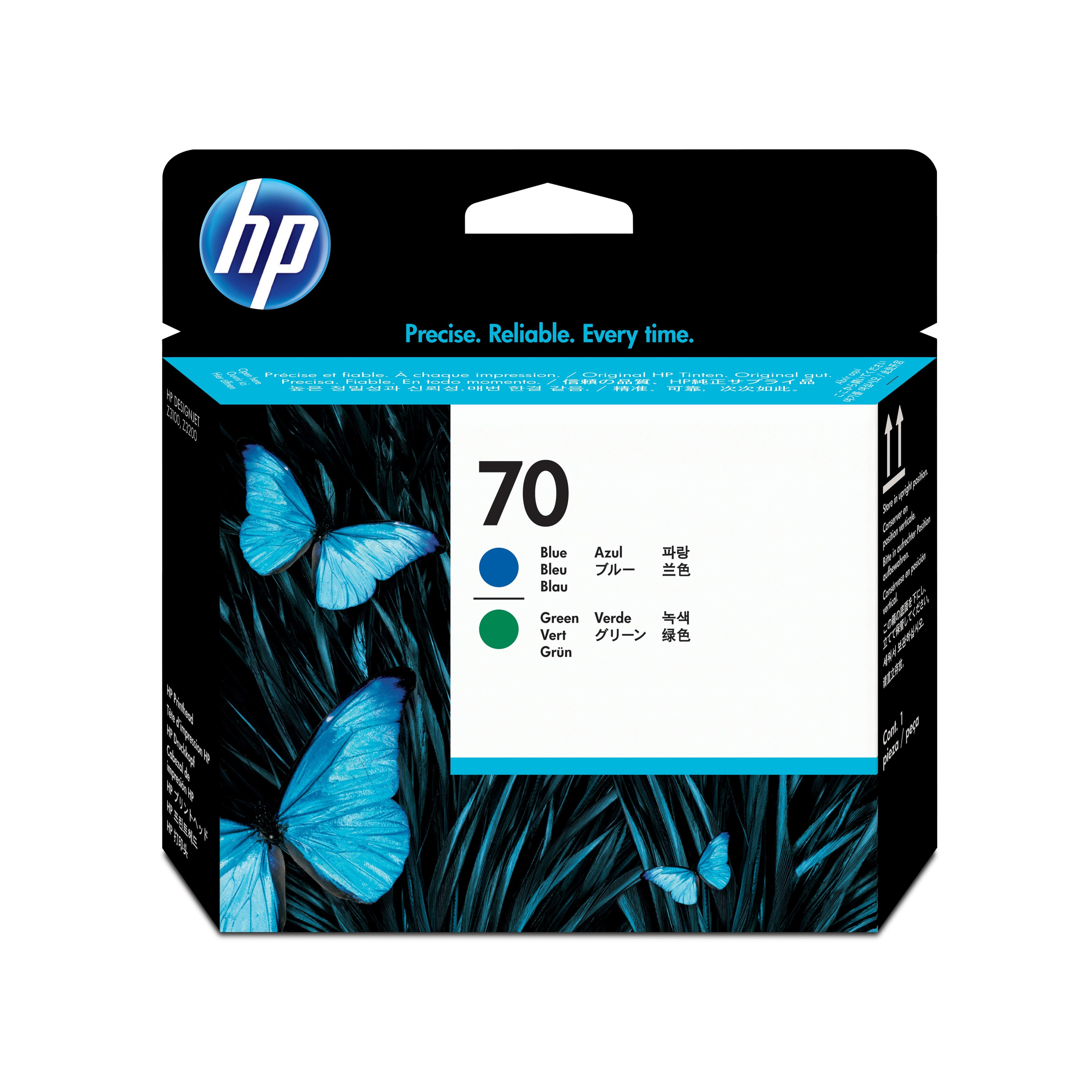 HP 70 - BLEU, VERT - TÊTE D'IMPRESSION - POUR DESIGNJET HD PRO MFP, T120, Z2100, Z3100, Z3100PS, Z3200, Z3200PS, Z5200, Z5400