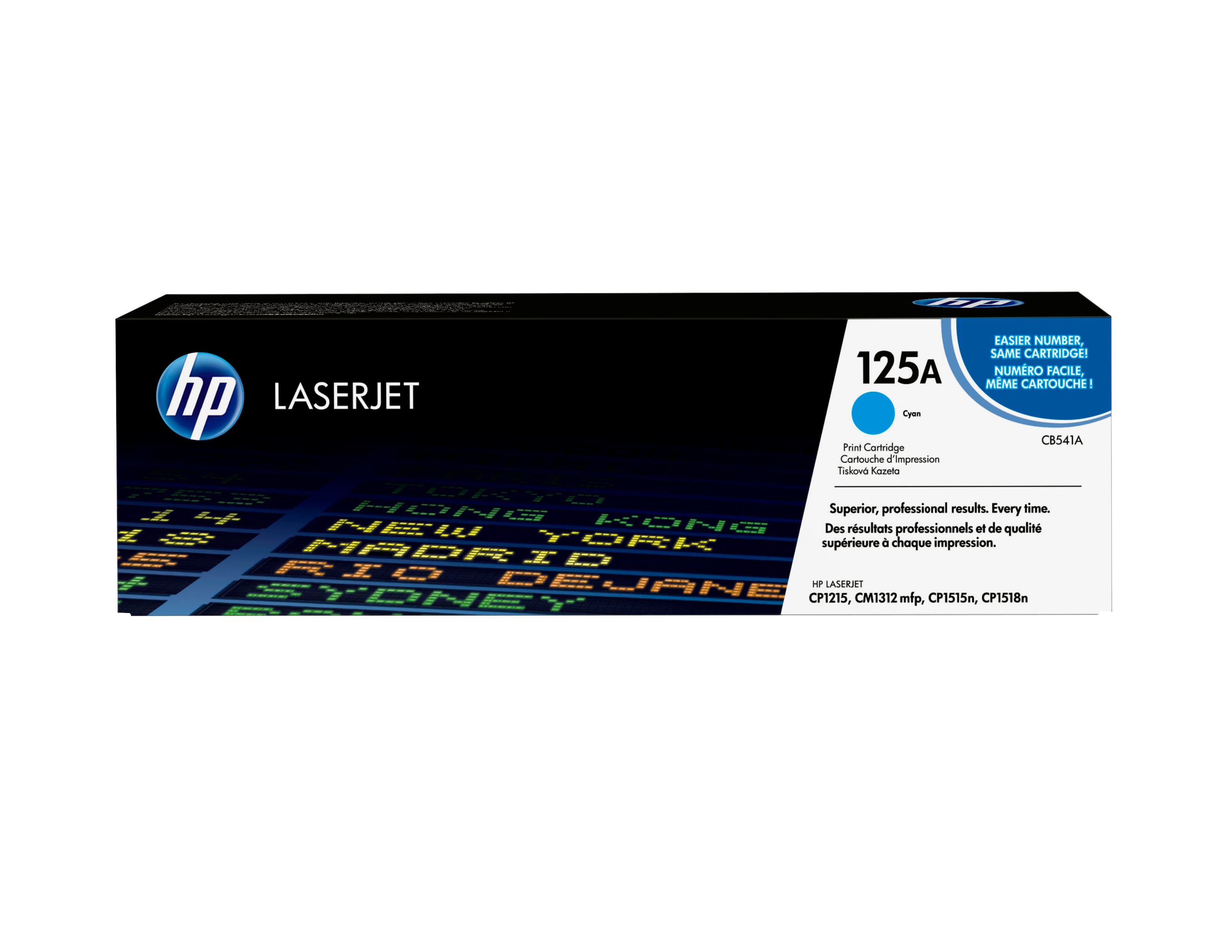 HP 125A - CYAN - ORIGINAL - LASERJET - CARTOUCHE DE TONER (CB541A) - POUR COLOR LASERJET CM1312 MFP, CP1215, CP1217, CP1515N, CP1518NI