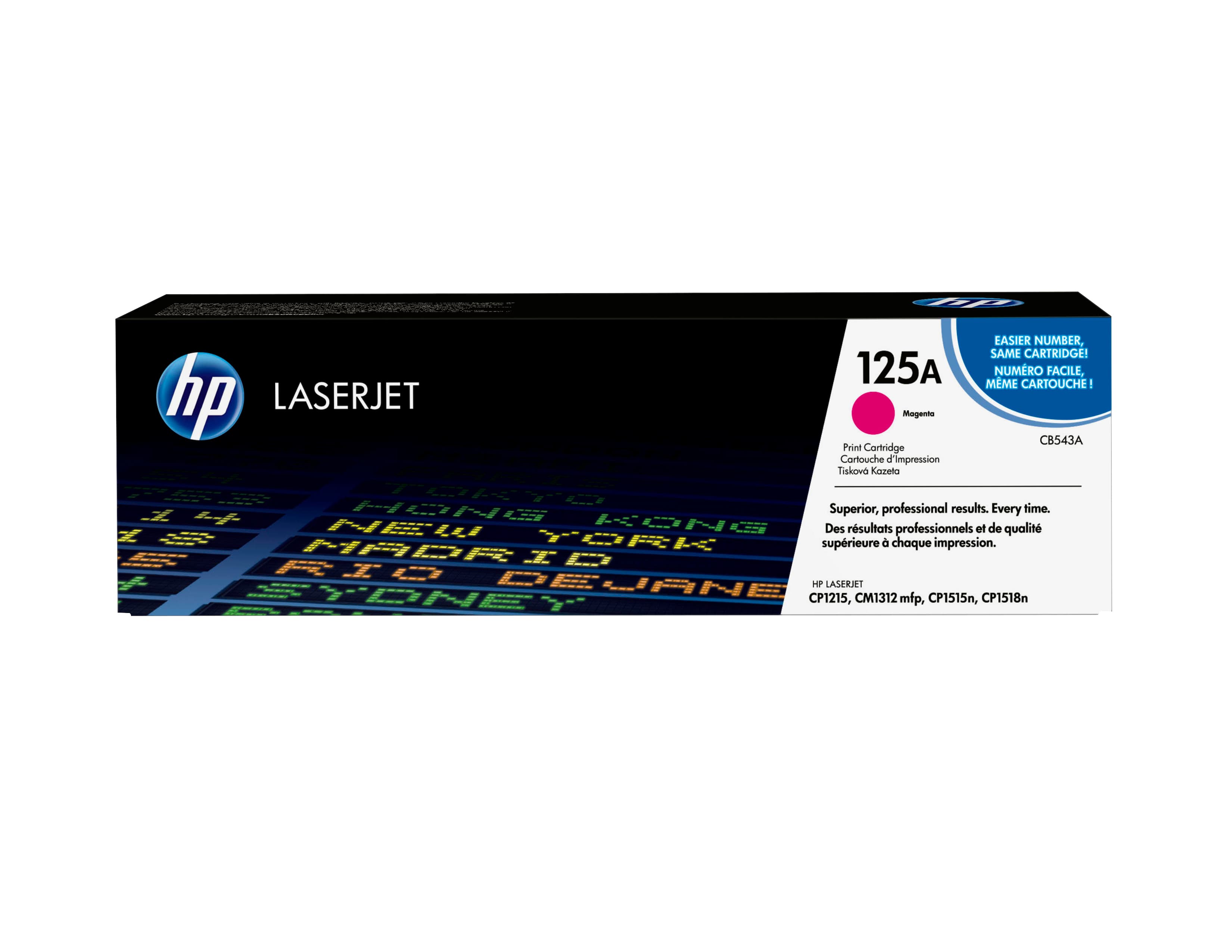 HP 125A - MAGENTA - ORIGINAL - LASERJET - CARTOUCHE DE TONER (CB543A) - POUR COLOR LASERJET CM1312 MFP, CP1215, CP1217, CP1515N, CP1518NI