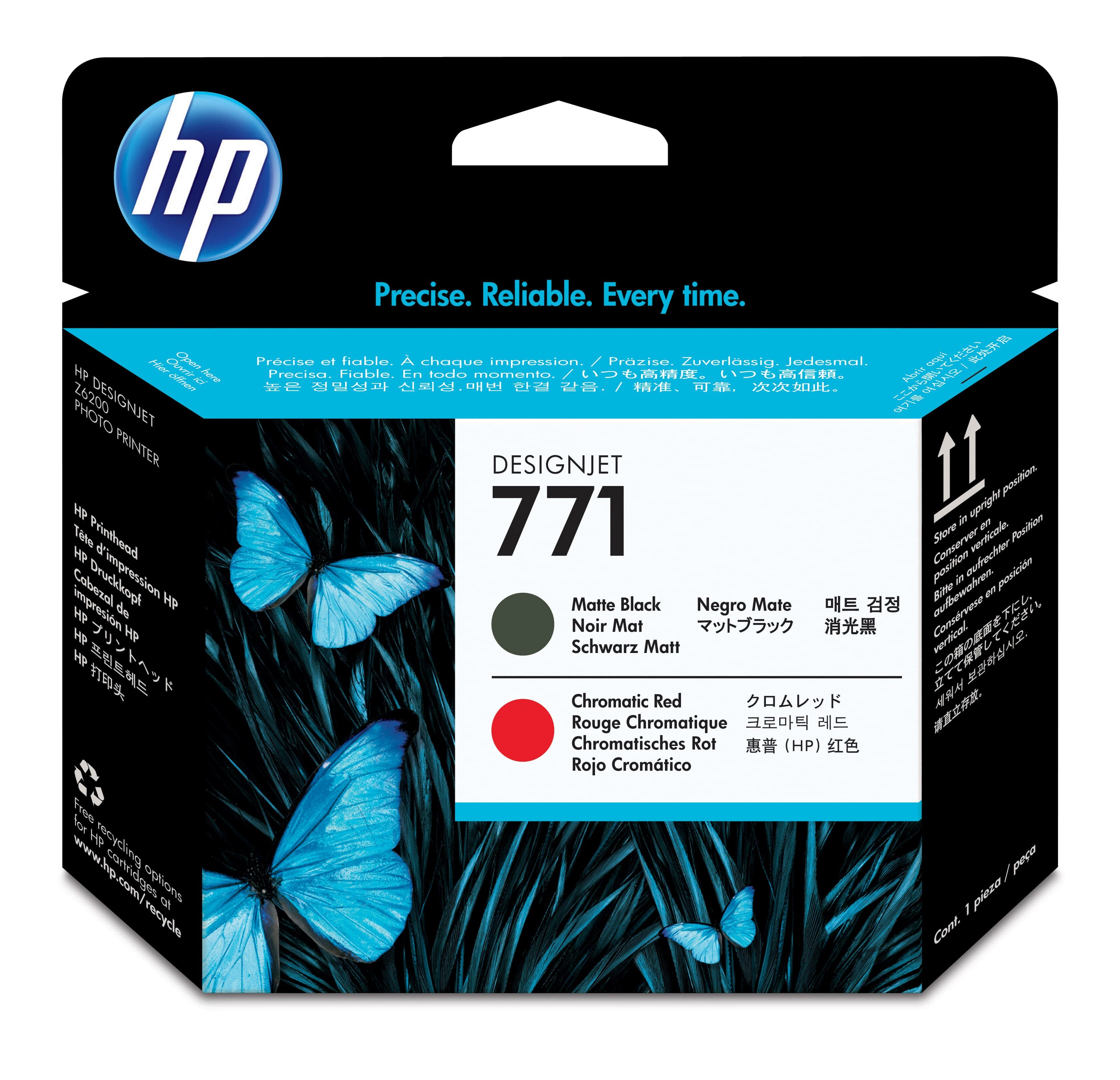 HP 771 - NOIR MAT, ROUGE CHROMATIQUE - TÊTE D'IMPRESSION