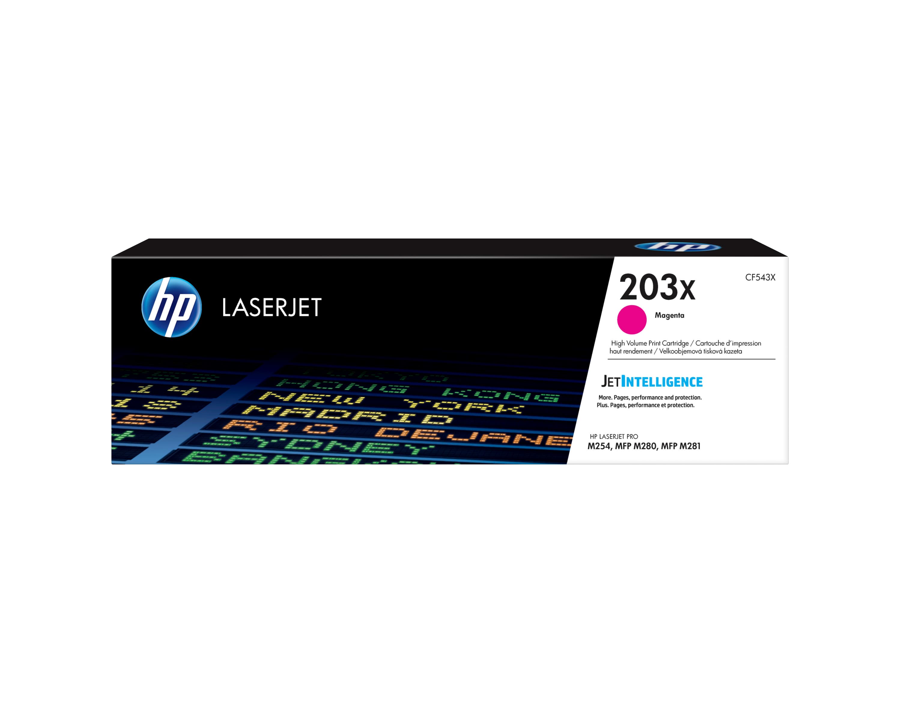 À RENDEMENT ÉLEVÉ - MAGENTA - ORIGINALE - LASERJET - CARTOUCHE DE TONER (CF543X) - POUR COLOR LASERJET PRO M254DW, M254NW, MFP M280NW, MFP M281FDN, MFP M281FDW