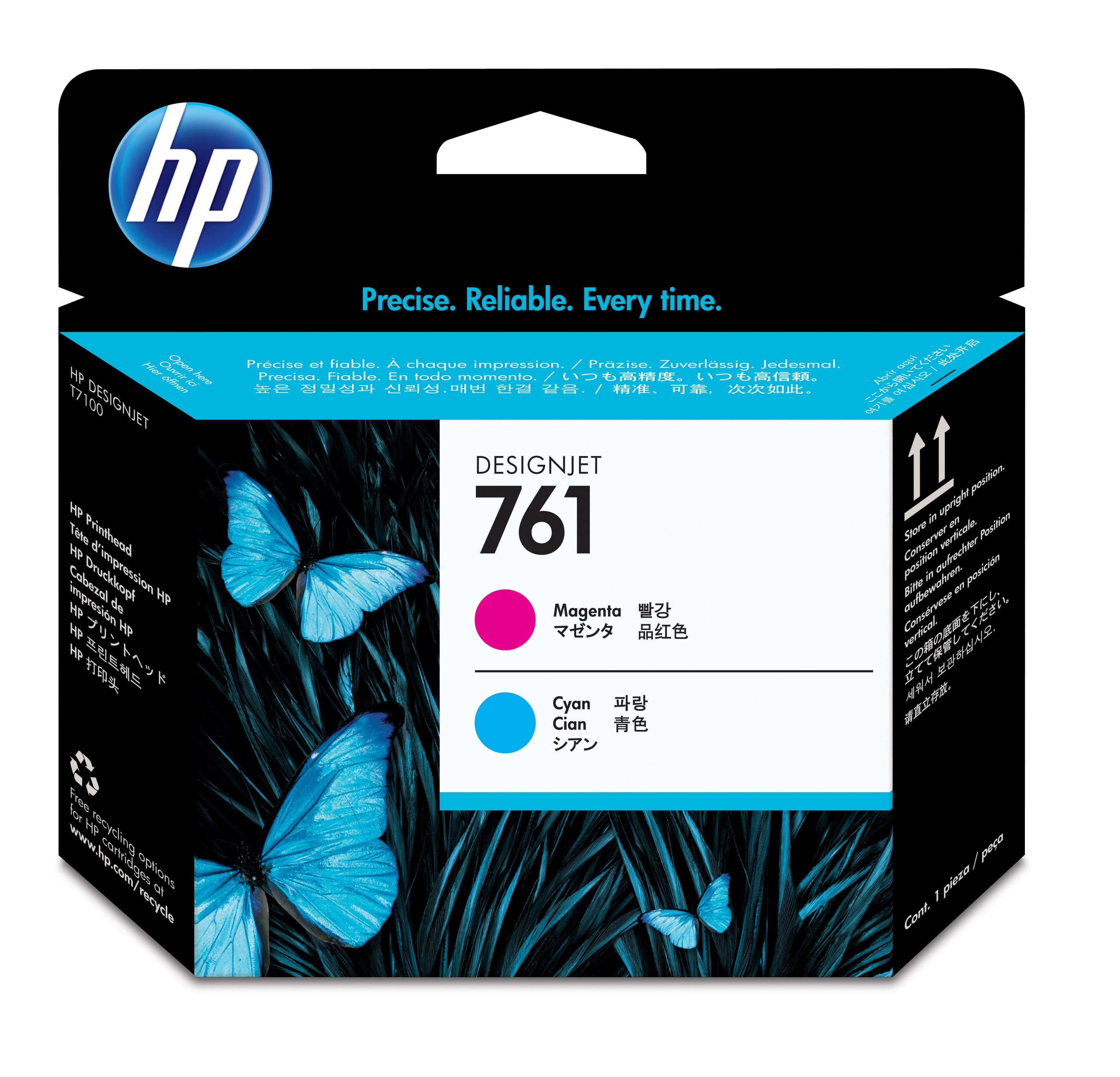HP 761 - CYAN, MAGENTA - TÊTE D'IMPRESSION - POUR DESIGNJET T7100, T7200, T7200 PRODUCTION PRINTER