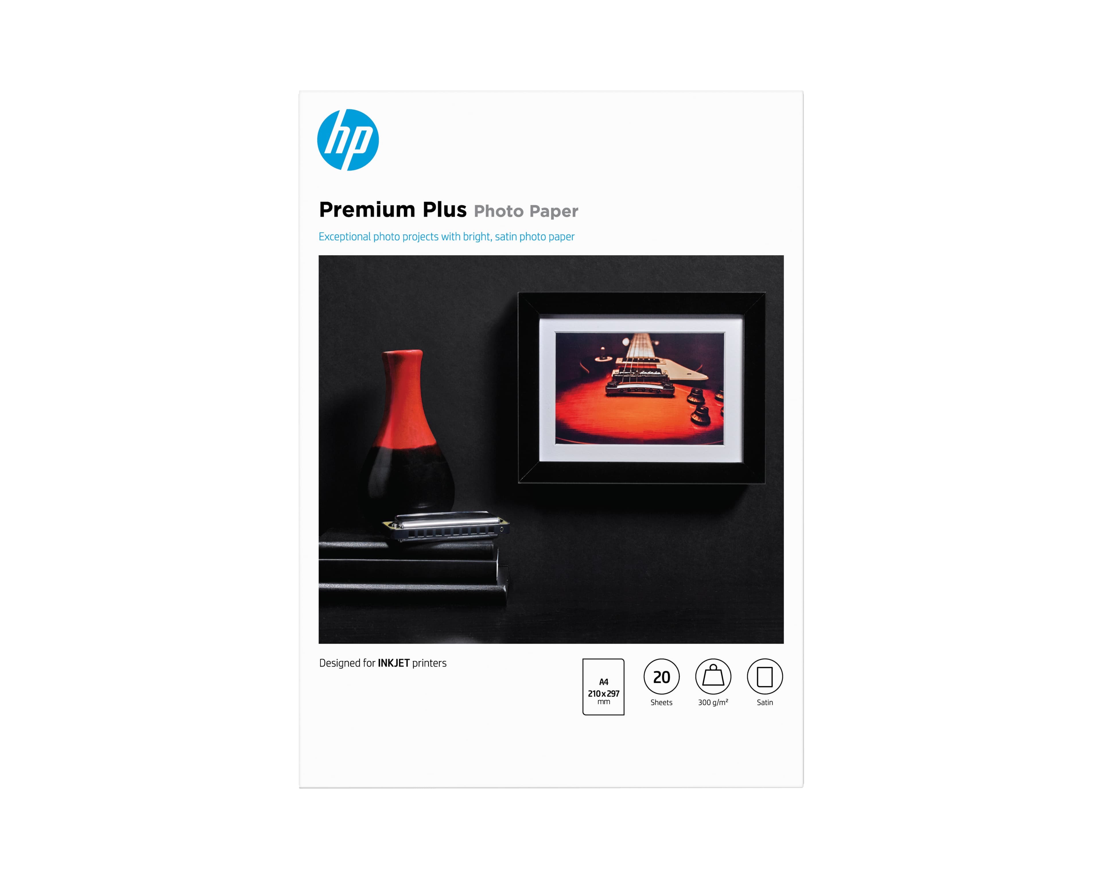 HP PREMIUM PLUS PHOTO PAPER - SEMI-BRILLANT - A4 (210 X 297 MM) - 300 G/M² - 20 FEUILLE(S) PAPIER PHOTO - POUR OFFICEJET 52XX, 6000, 6000 E609, 68XX, 7000 E809, 80XX, PHOTOSMART B110, WIRELESS B110