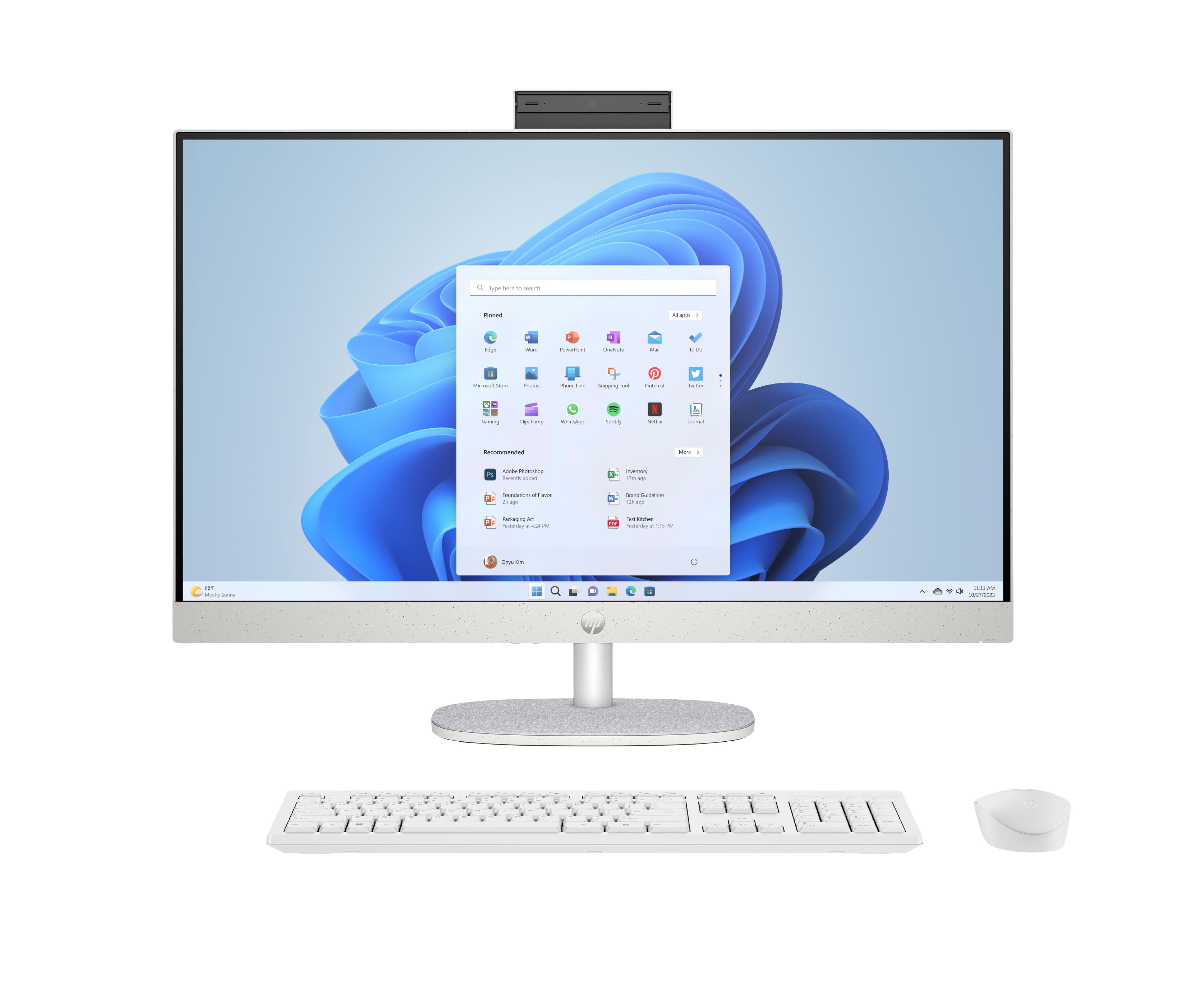 HP 27-CR0074NF - TOUT-EN-UN RYZEN 7 7730U / JUSQU'À 4.5 GHZ - RAM 16 GO - SSD 512 GO - NVME - RADEON GRAPHICS - GIGABIT ETHERNET, IEEE 802.11AX (WI-FI 6), BLUETOOTH 5.3 - WIN 11 HOME - MONITEUR : LED 27" 1920 X 1080 (FULL HD) - CLAVIER : FRANÇAIS - BLANC