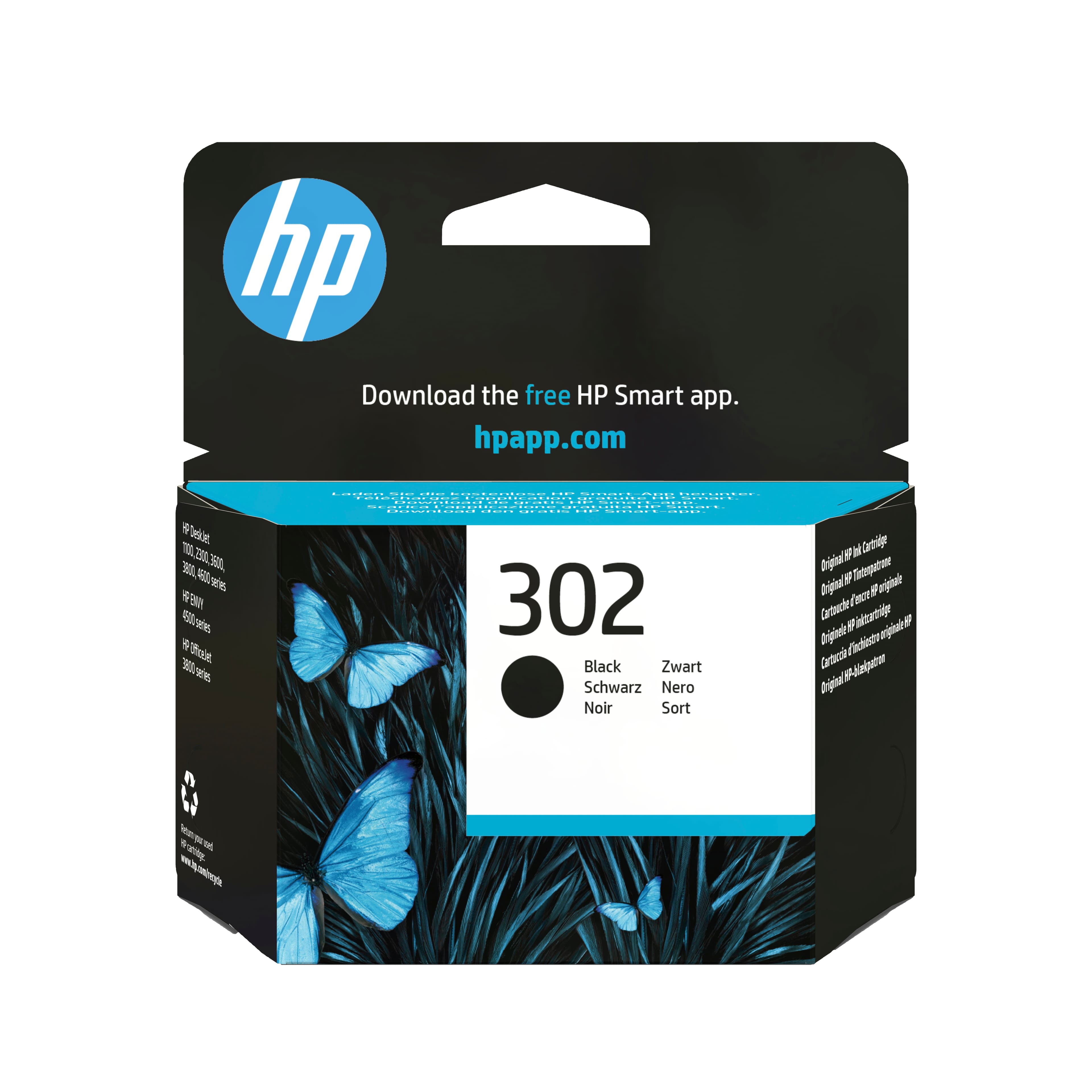 HP 302 - 3.5 ML - NOIR - ORIGINAL - CARTOUCHE D'ENCRE - POUR DESKJET 1110, 21XX, 36XX, ENVY 45XX, OFFICEJET 38XX, 46XX, 52XX