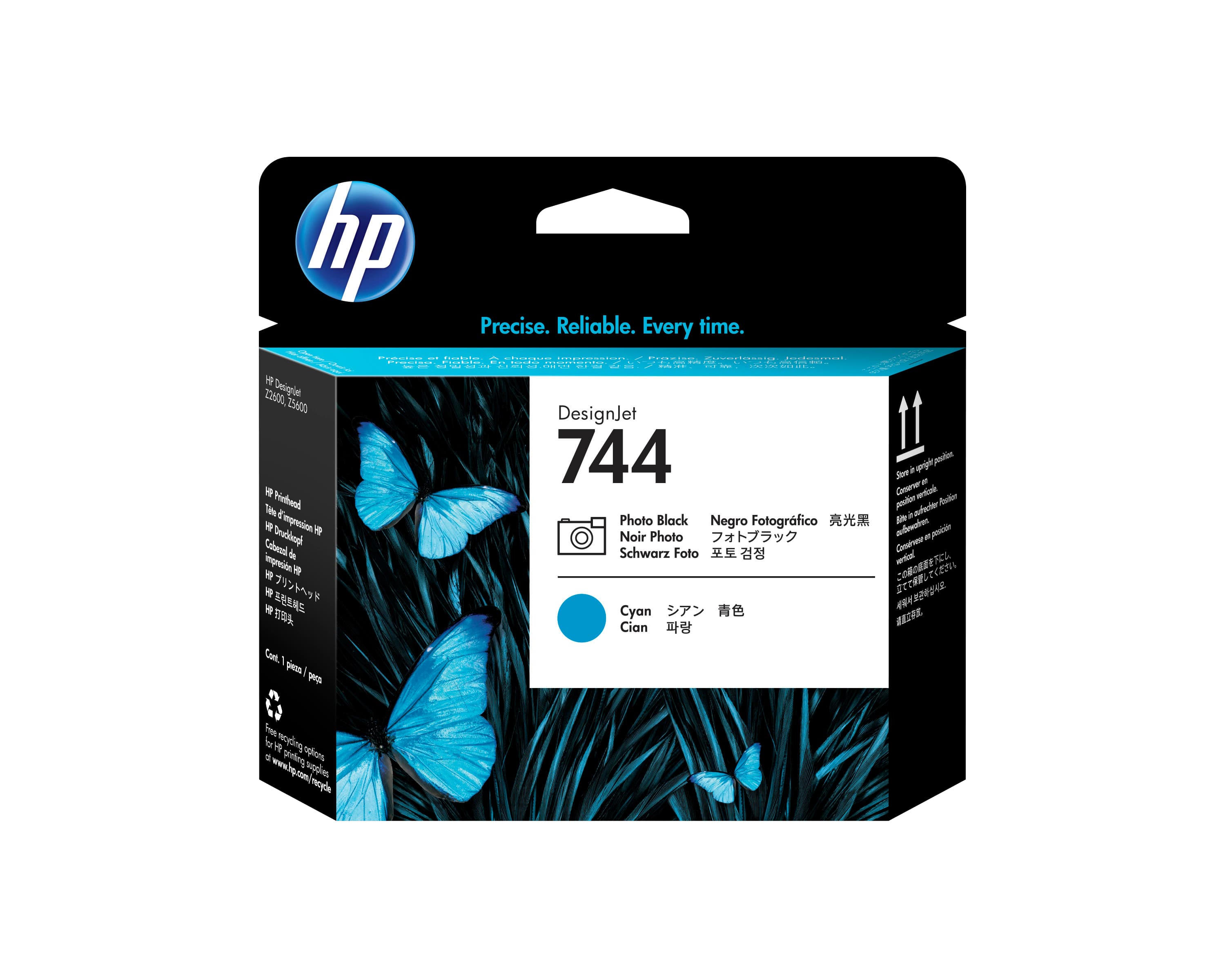 HP 744 - PHOTO NOIRE, CYAN - TÊTE D'IMPRESSION - POUR DESIGNJET Z2600 POSTSCRIPT, Z5600 POSTSCRIPT
