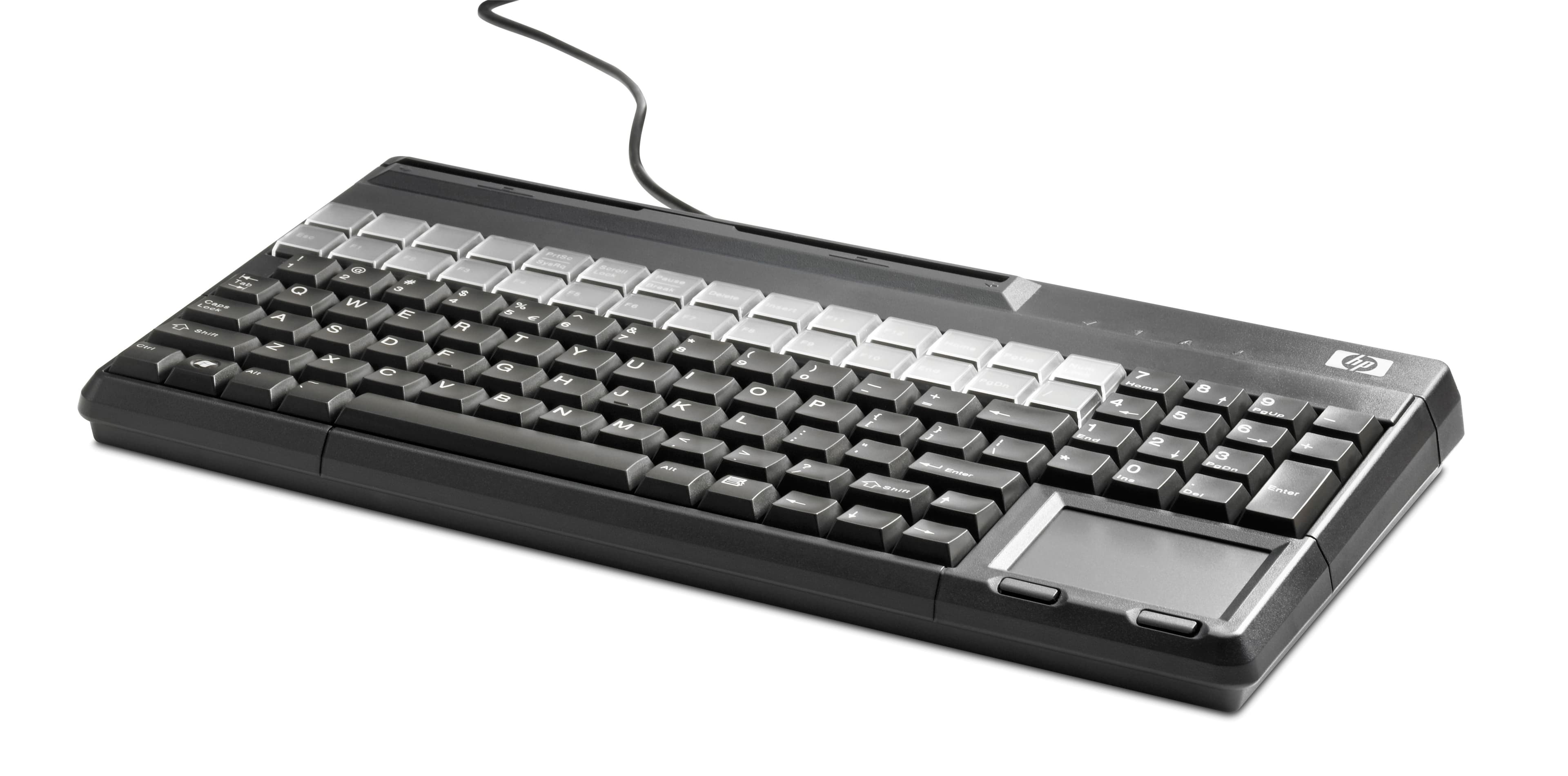HP POS KEYBOARD WITH MAGNETIC STRIPE READER - CLAVIER - USB - FRANÇAIS - CARBONITE - POUR ENGAGE FLEX MINI RETAIL SYSTEM, ENGAGE ONE, MX12, RP9 G1 RETAIL SYSTEM