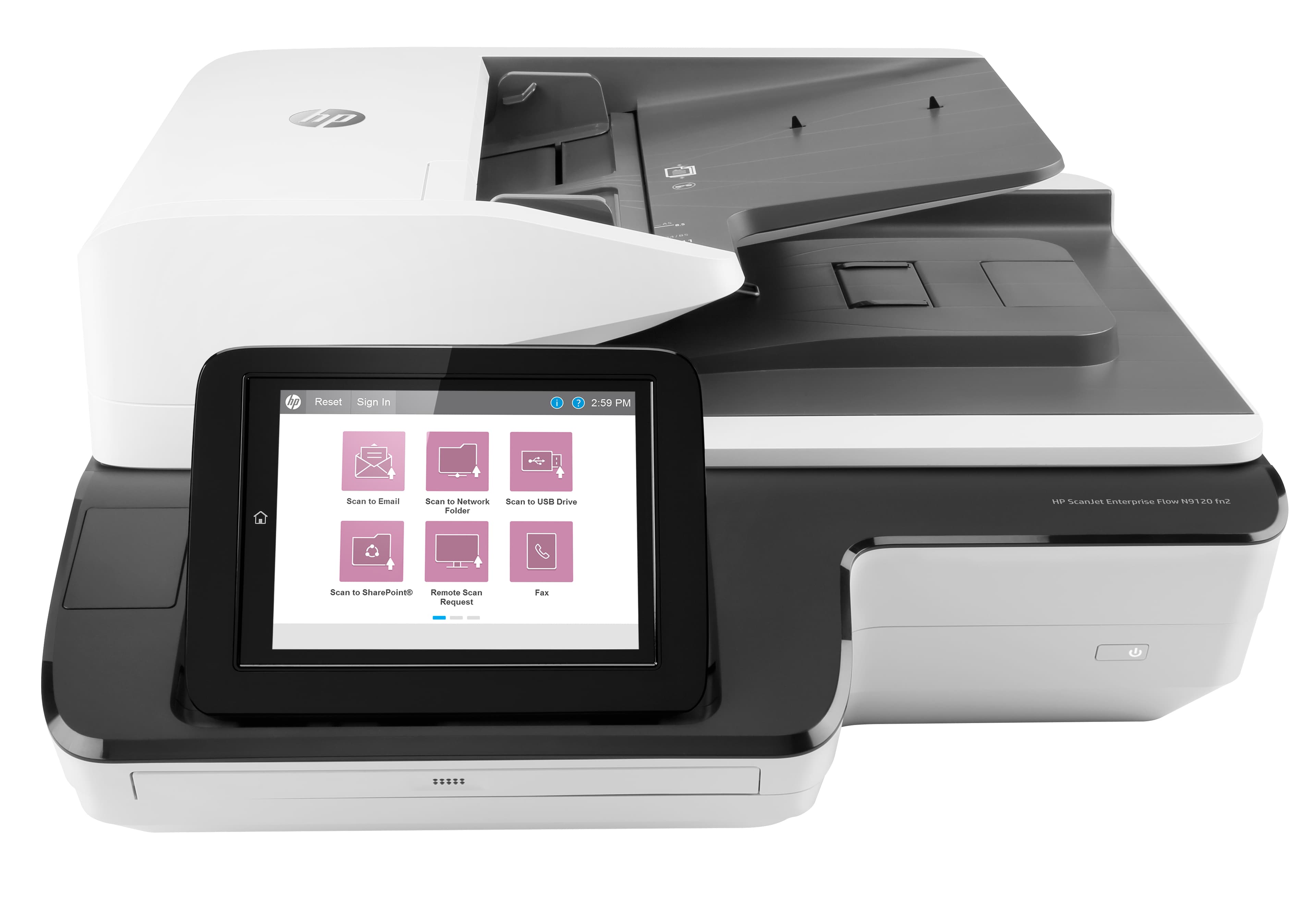 HP SCANJET ENTERPRISE FLOW N9120 FN2 - SCANNER DE DOCUMENTS - À PLAT : CCD/ADF : CIS - RECTO-VERSO - 297 X 864 MM - 600 DPI X 600 DPI - JUSQU'À 120 PPM (MONO) / JUSQU'À 120 PPM (COULEUR) - CHARGEUR AUTOMATIQUE DE DOCUMENTS (200 FEUILLES) - JUSQU'À 20000 P