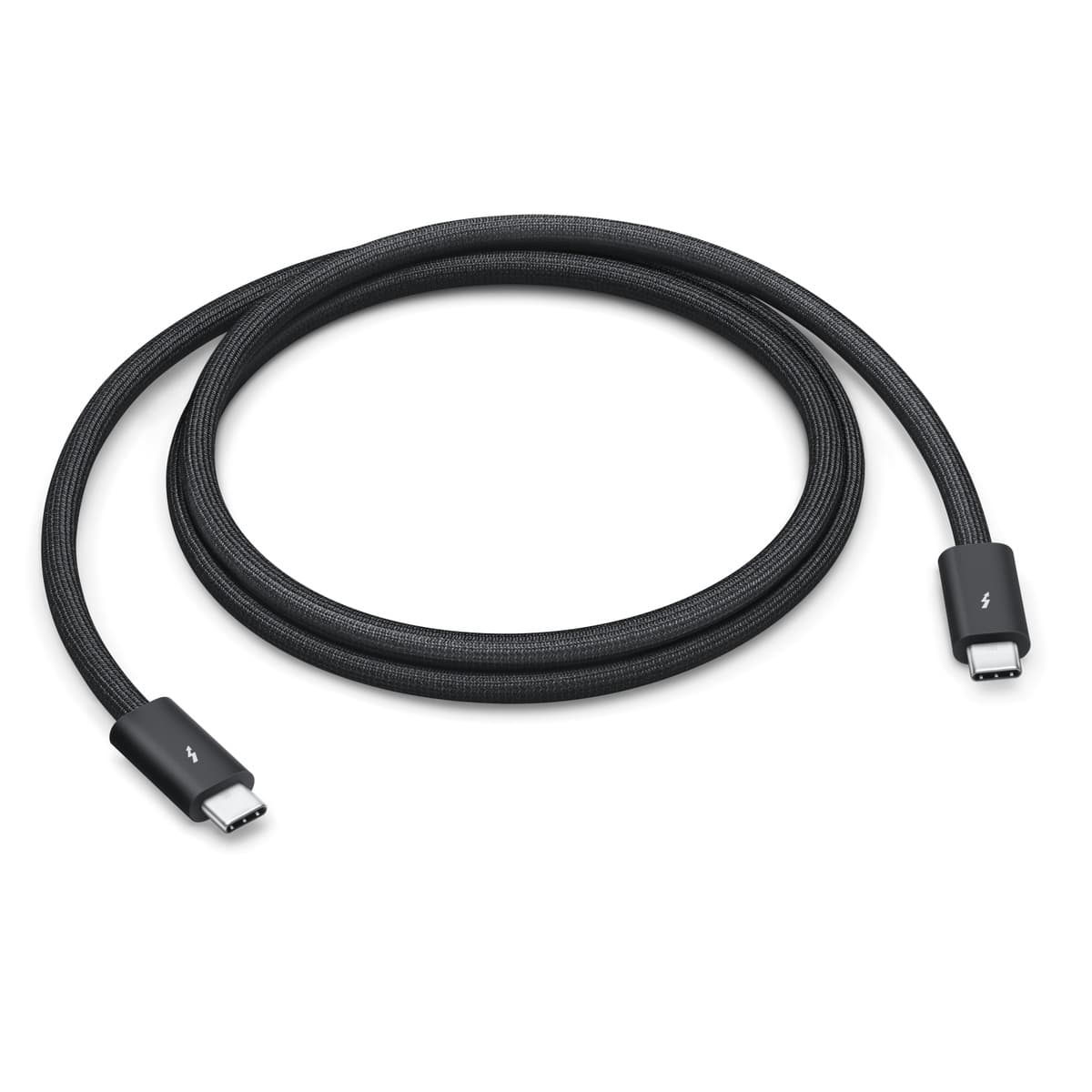 APPLE THUNDERBOLT 5 PRO - CÂBLE THUNDERBOLT - USB-C (M) POUR USB-C (M) - USB4 / THUNDERBOLT 3 / THUNDERBOLT 4 / THUNDERBOLT 5 / DISPLAYPORT 2.1 - 1 M - PASSIF, SUPPORT DE GUIRLANDE PÂQUERETTES - NOIR