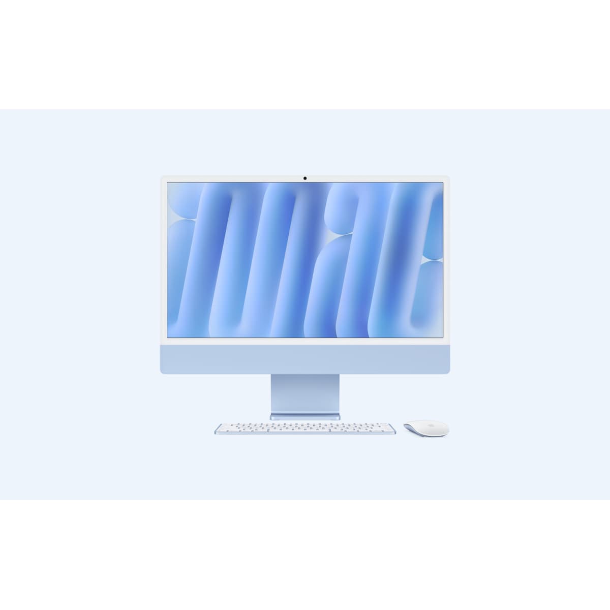 APPLE IMAC WITH 4.5K RETINA DISPLAY - TOUT-EN-UN M4 - RAM 16 GO - SSD 256 GO - APPLE M4 10-CORE - GIGABIT ETHERNET, IEEE 802.11AX (WI-FI 6E), BLUETOOTH 5.3 - MACOS SEQUOIA 15.0 - MONITEUR : LED 24" 4480 X 2520 (4.5K) - CLAVIER : FRANÇAIS - BLEU