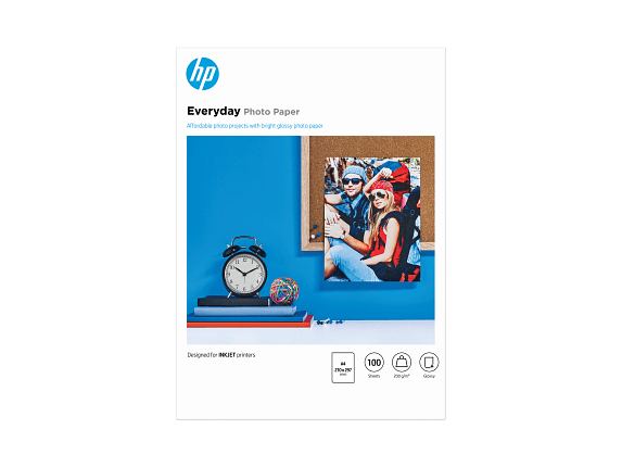 HP EVERYDAY PHOTO PAPER - PAPIER - PAPIER SEMI-BRILLANT - A4 (210 X 297 MM) - 175 G/M2 - 100 PC.
