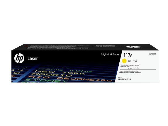 HP 117A - JAUNE - ORIGINAL - CARTOUCHE DE TONER (W2072A) - POUR COLOR LASER 150A, 150NW, MFP 178NW, MFP 178NWG, MFP 179FNW, MFP 179FWG
