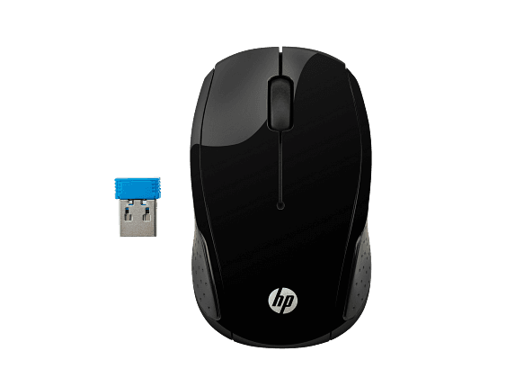 HP 200 - SOURIS - DROITIERS ET GAUCHERS - OPTIQUE - SANS FIL - 2.4 GHZ - RÉCEPTEUR SANS FIL USB - POUR HP 20, 22, 24, 27, 460, PAVILION 24, 27, 590, 595, TP01, PAVILION LAPTOP 14, 15