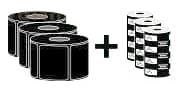 3 ROLLS Z-SELECT 2000T LABELS 102 X152MM 3 ROLLS 5319 RIBBONS