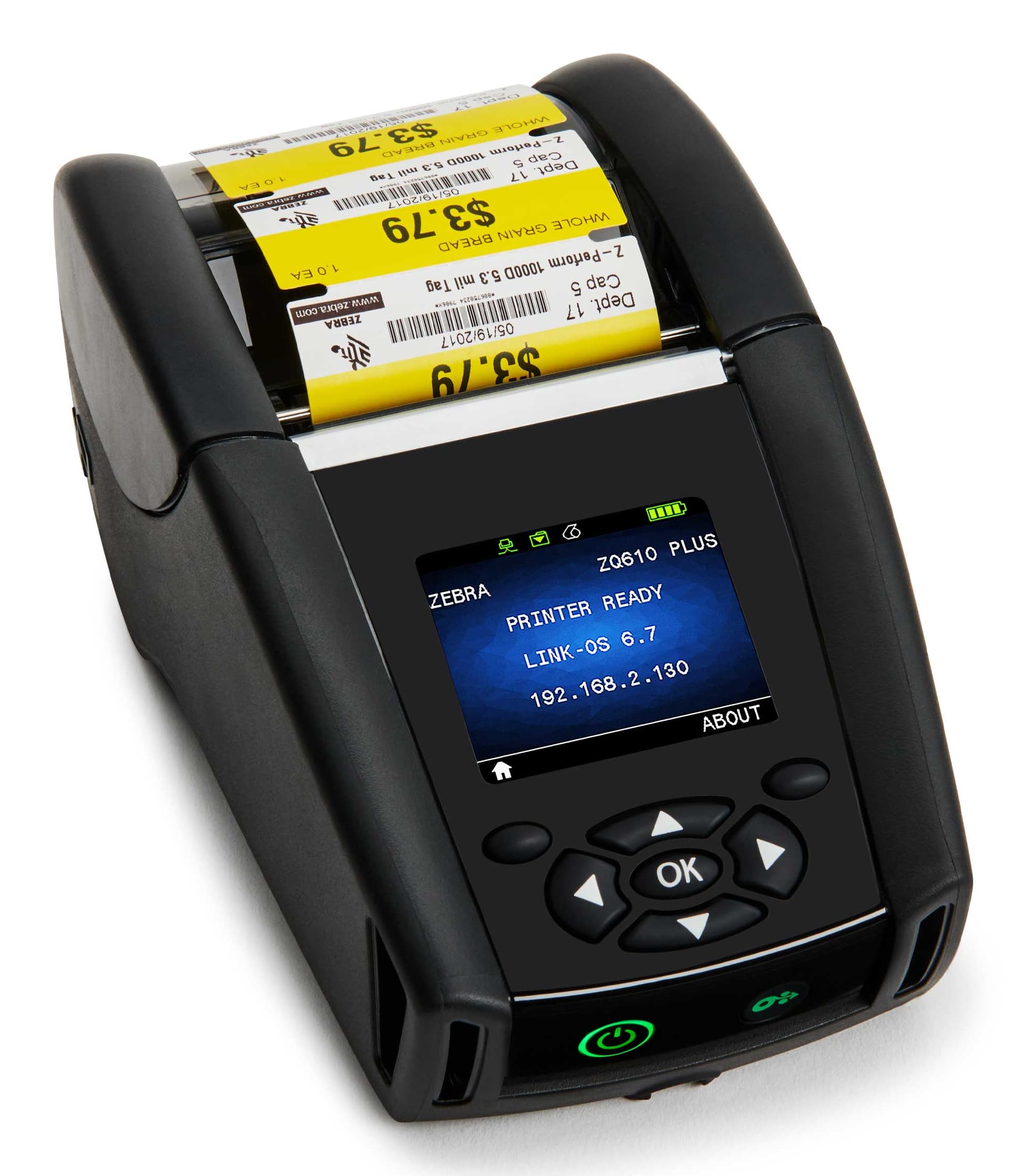 DT PRINTER ZQ610PLUS 2IN/48MM ZPL 802.11AX BT5.X LINERLESS 0.7