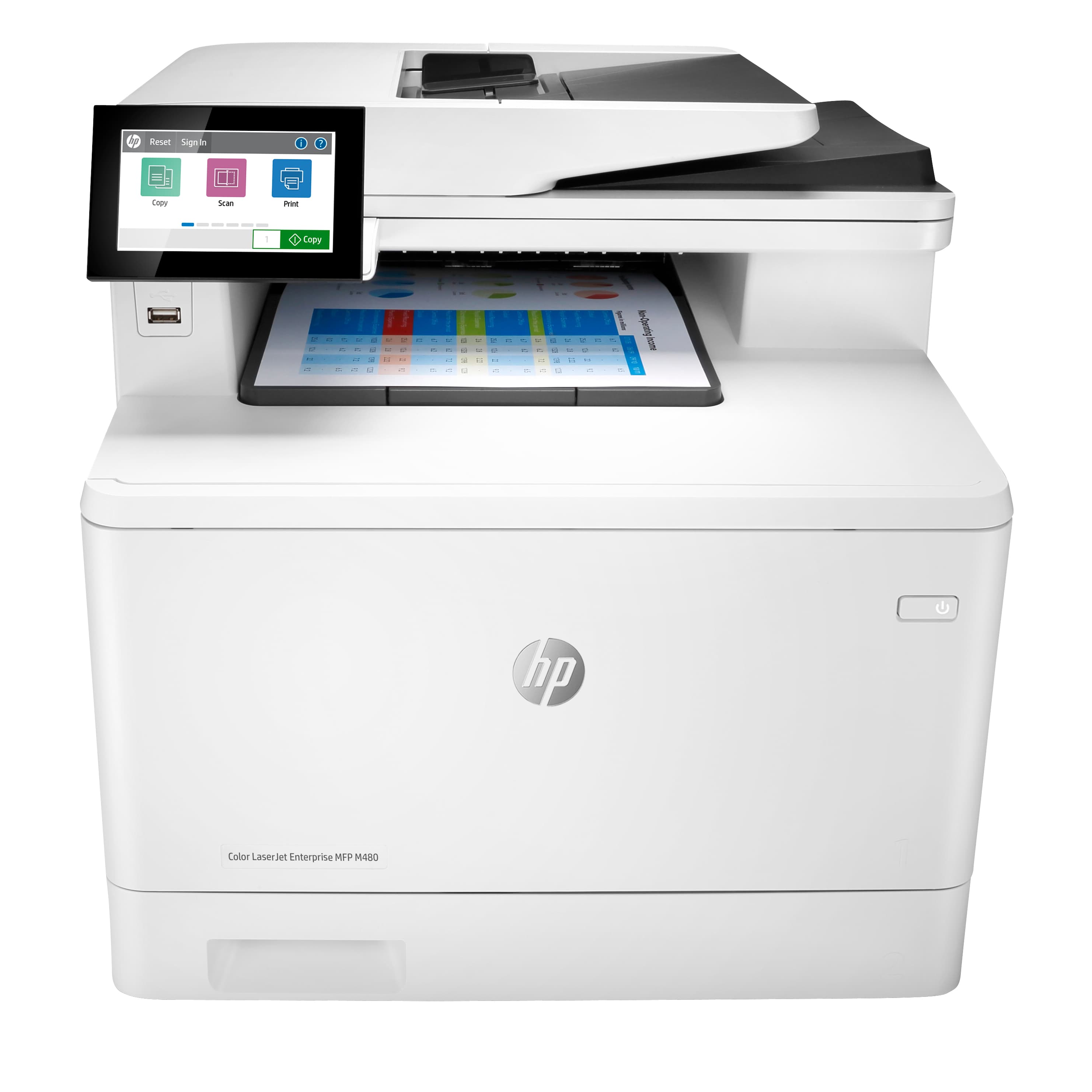 HP COLOR LASERJET ENTERPRISE MFP M480F - IMPRIMANTE MULTIFONCTIONS - COULEUR - LASER - LEGAL (216 X 356 MM) (ORIGINAL) - A4/LEGAL (SUPPORT) - JUSQU'À 27 PPM (COPIE) - JUSQU'À 27 PPM (IMPRESSION) - 300 FEUILLES - 33.6 KBITS/S - USB 2.0, GIGABIT LAN, HÔTE U