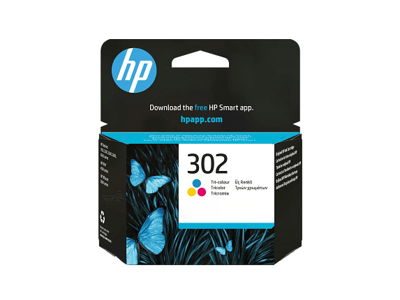 HP 302 - 4 ML - COULEUR (CYAN, MAGENTA, JAUNE) - ORIGINAL - CARTOUCHE D'ENCRE - POUR DESKJET 1110, 21XX, 36XX, ENVY 45XX, OFFICEJET 38XX, 46XX, 52XX