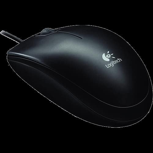 LOGITECH B100 - SOURIS - DROITIERS ET GAUCHERS - OPTIQUE - 3 BOUTONS - FILAIRE - USB - NOIR