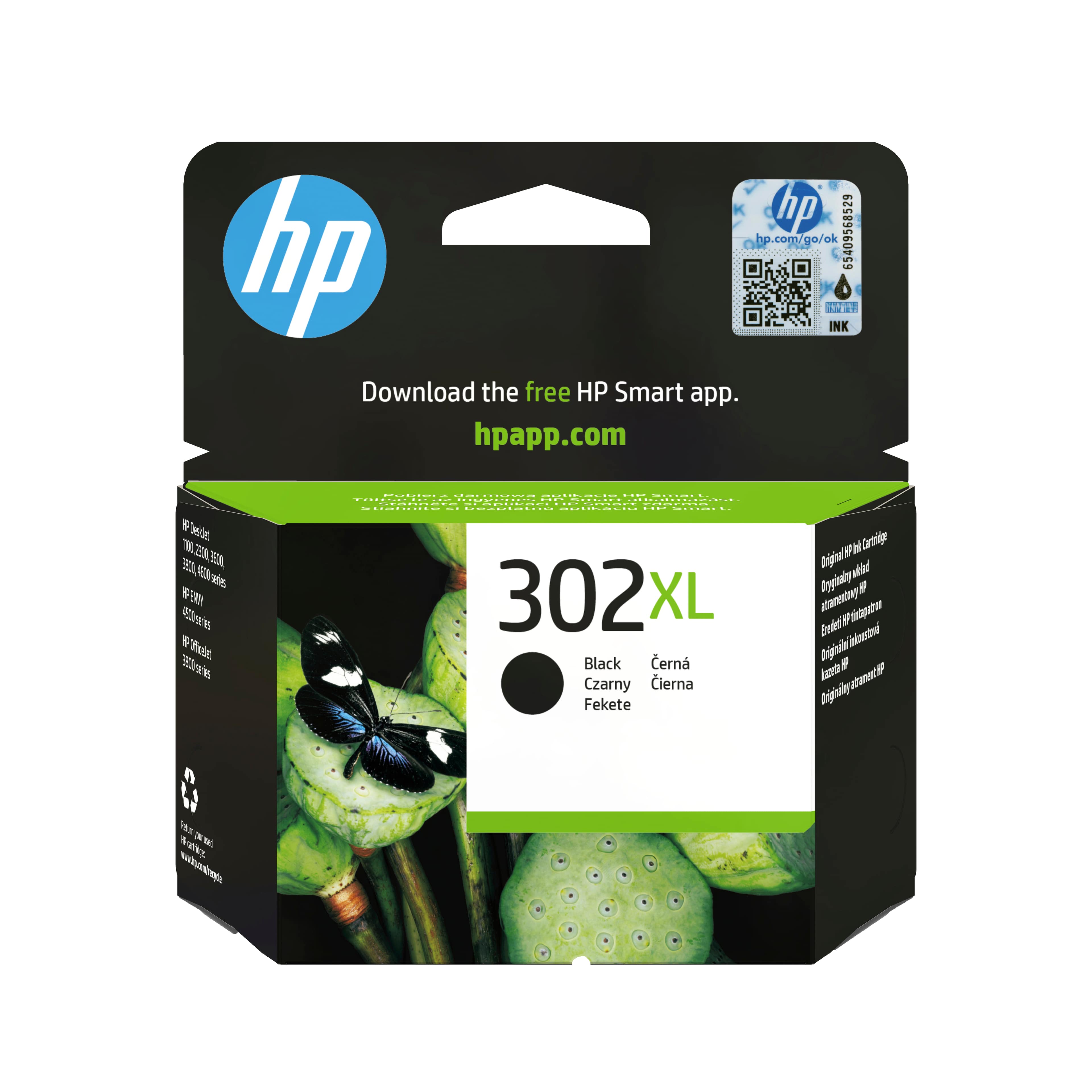 HP 302XL - 8.5 ML - À RENDEMENT ÉLEVÉ - NOIR - ORIGINAL - CARTOUCHE D'ENCRE - POUR DESKJET 1110, 21XX, 36XX, ENVY 45XX, OFFICEJET 38XX, 46XX, 52XX