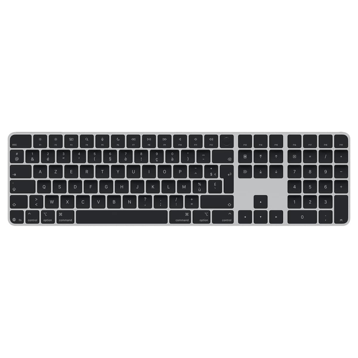 APPLE MAGIC KEYBOARD WITH TOUCH ID AND NUMERIC KEYPAD - CLAVIER - USB-C - SANS FIL - BLUETOOTH - AZERTY - FRANÇAIS - CLÉS NOIRES
