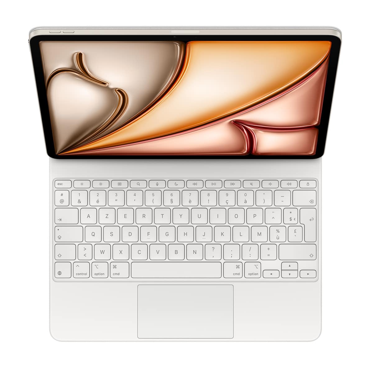APPLE MAGIC KEYBOARD - CLAVIER ET ÉTUI - AVEC TRACKPAD - APPLE SMART CONNECTOR - AZERTY - FRANÇAIS - BLANC - POUR 13-INCH IPAD AIR (M2, M3)