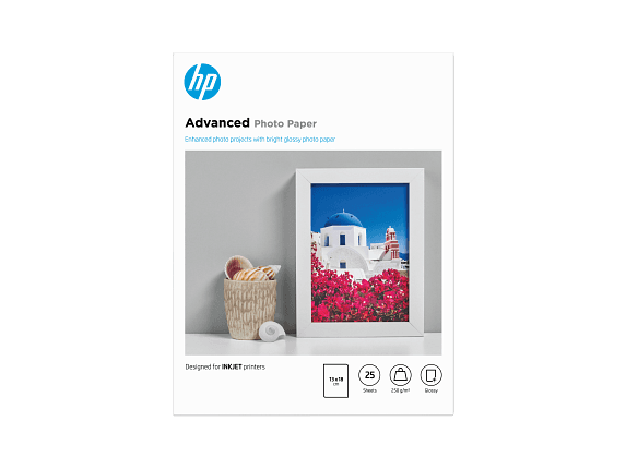 HP ADVANCED GLOSSY PHOTO PAPER - BRILLANT - 130 X 180 MM 25 FEUILLE(S) PAPIER PHOTO - POUR ENVY 50XX, 76XX, ENVY INSPIRE 7920, OFFICEJET 52XX, 80XX, PHOTOSMART B110, WIRELESS B110