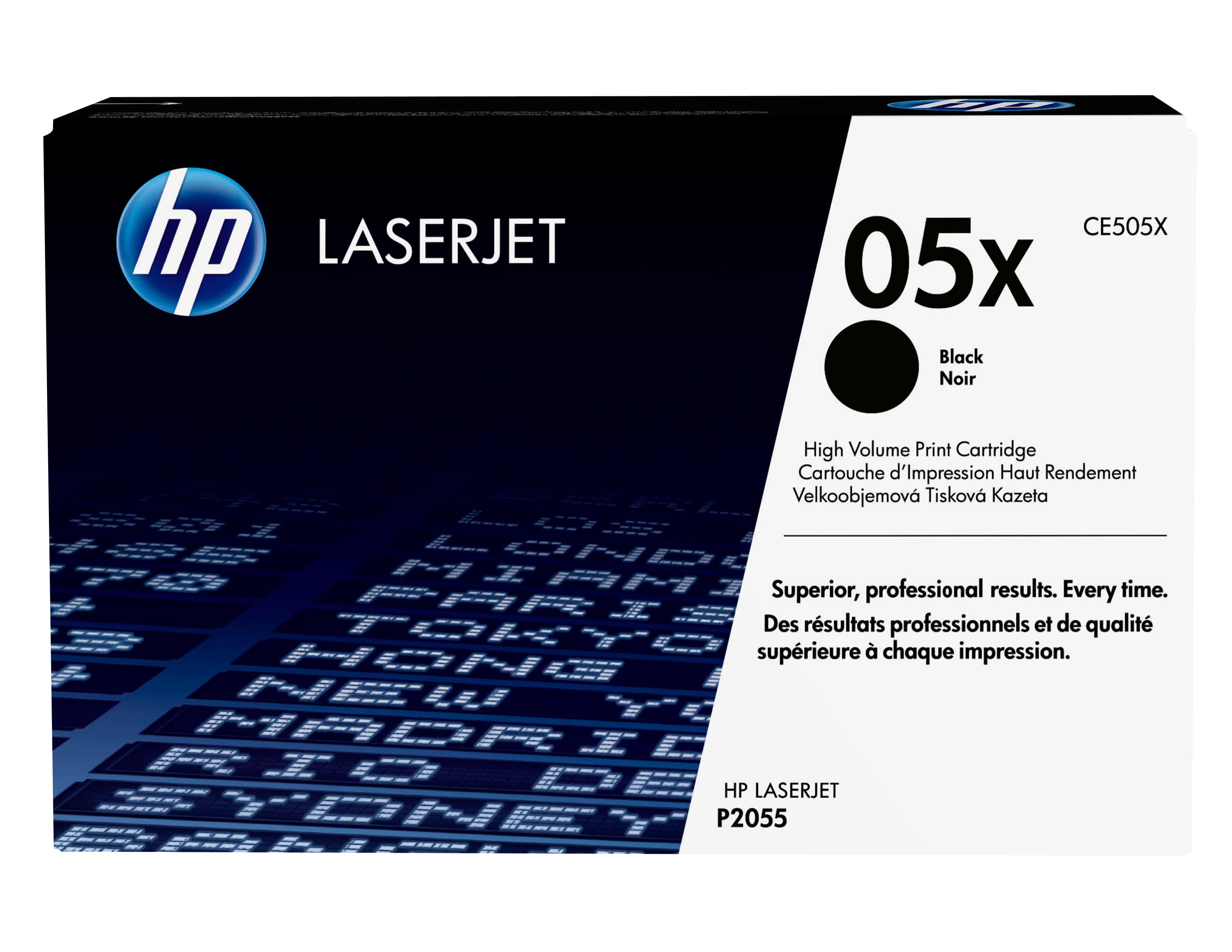HP 05X - À RENDEMENT ÉLEVÉ - NOIR - ORIGINAL - LASERJET - CARTOUCHE DE TONER (CE505X) - POUR LASERJET P2055, P2055D, P2055DN, P2055X