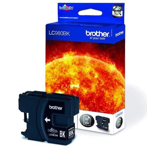 BROTHER LC980BK - NOIR - ORIGINAL - CARTOUCHE D'ENCRE - POUR BROTHER DCP-145, 163, 165, 167, 193, 195, 197, 365, 373, 375, 377, MFC-250, 290, 295, 297