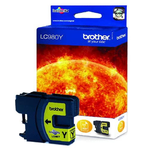 BROTHER LC980Y - JAUNE - ORIGINAL - CARTOUCHE D'ENCRE - POUR BROTHER DCP-145, 163, 165, 167, 193, 195, 197, 365, 373, 375, 377, MFC-250, 290, 295, 297